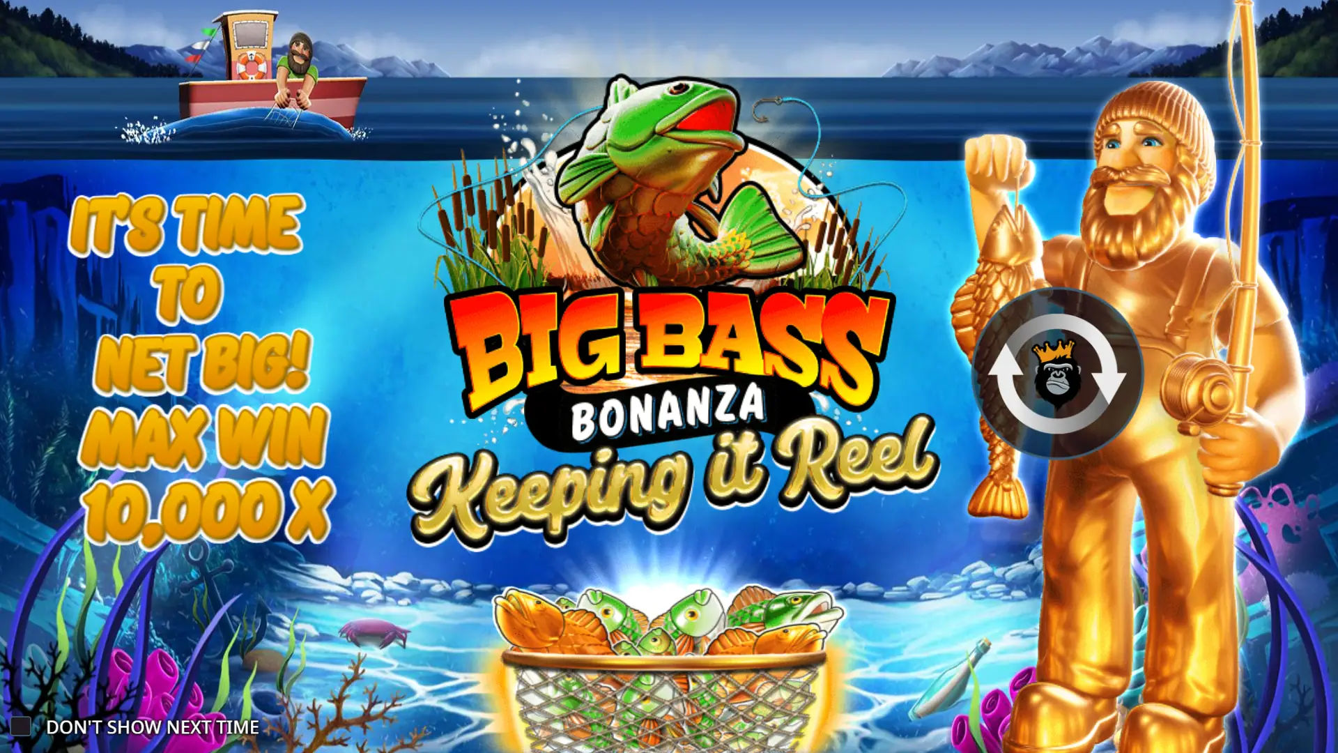 Big Bass Bonanza Keeping it Reel slot intro screen