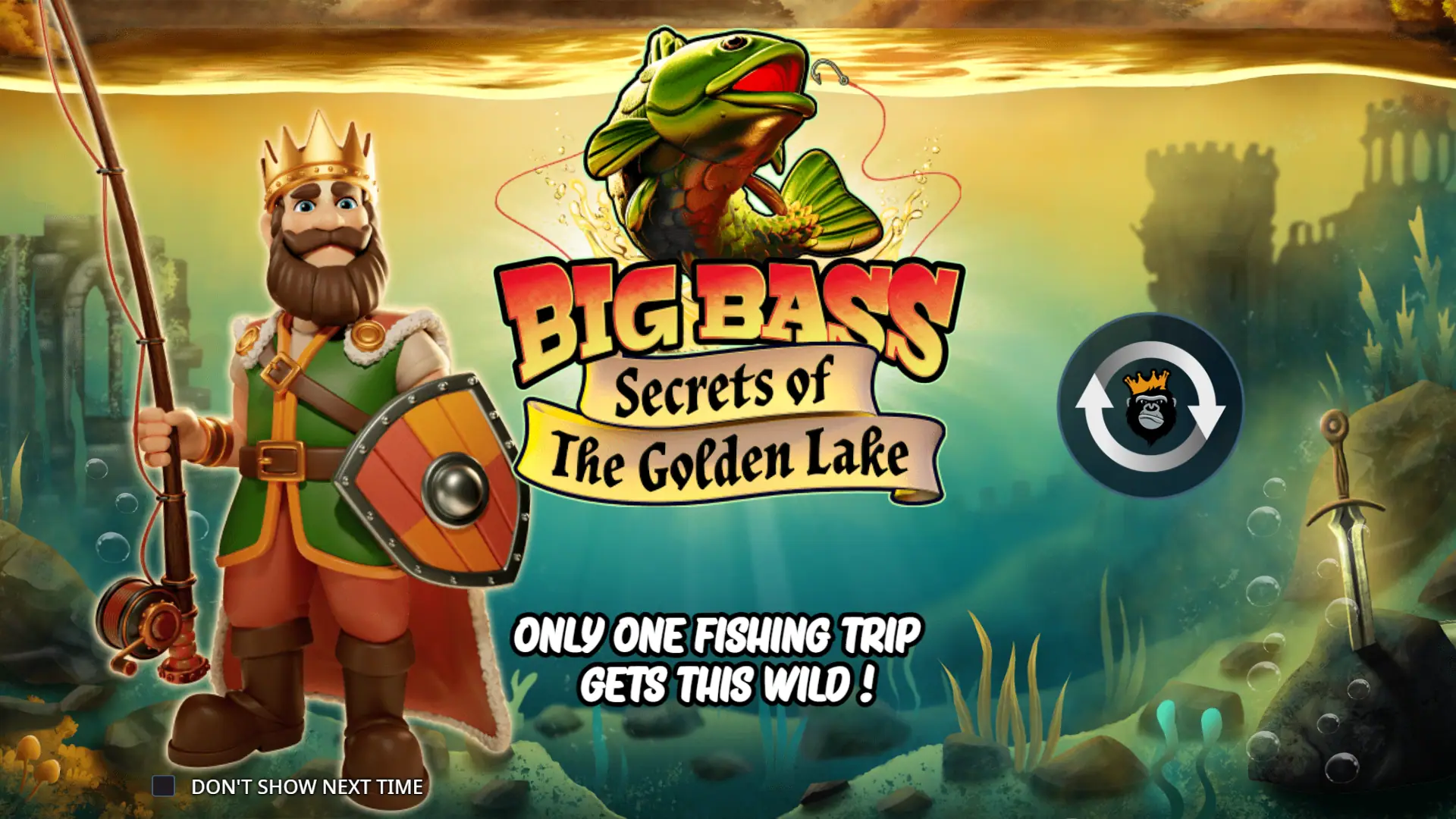 Big Bass Secrets of the Golden Lake slot intro screen