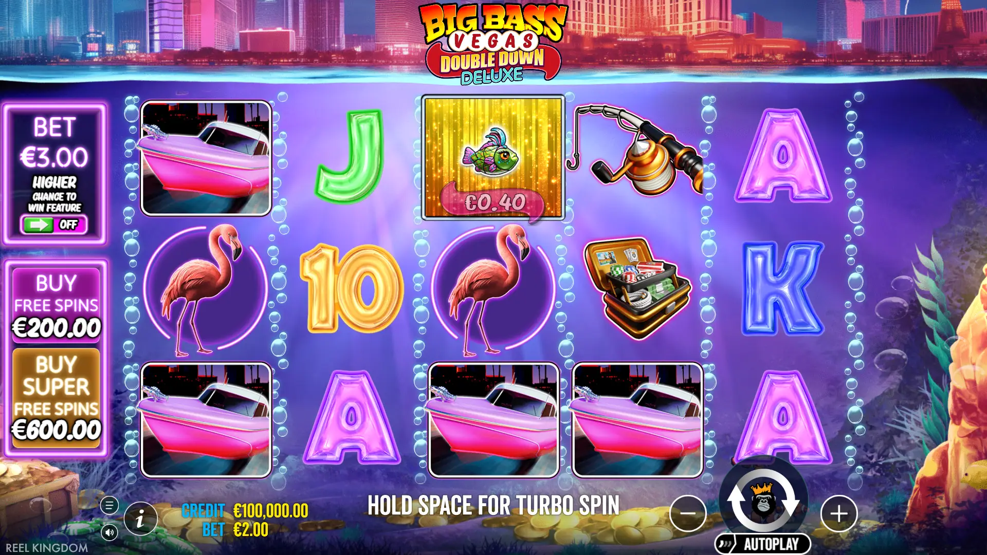Big Bass Vegas Double Down Deluxe slot gameplay reels