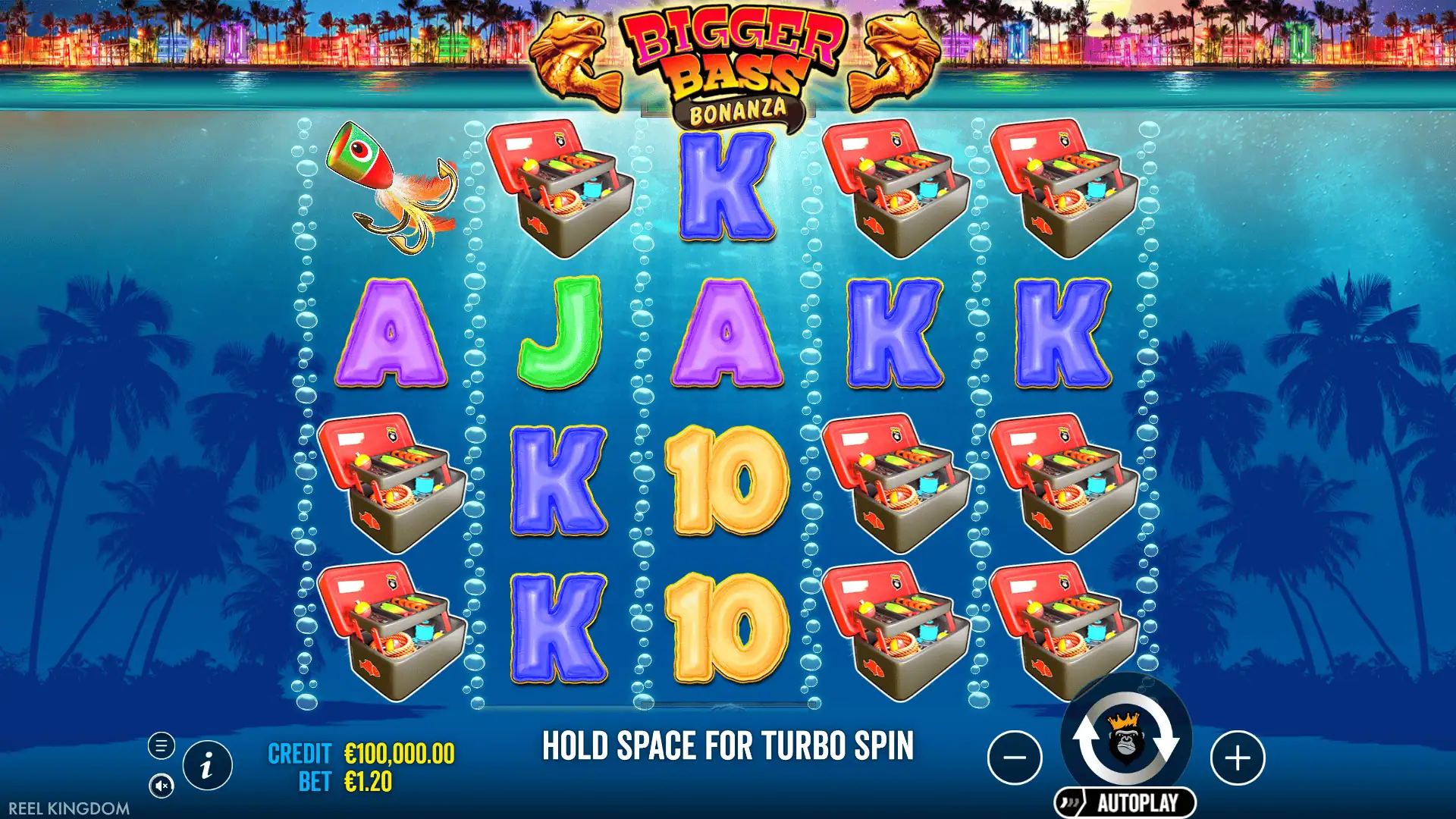 Bigger Bass Bonanza slot gameplay reels