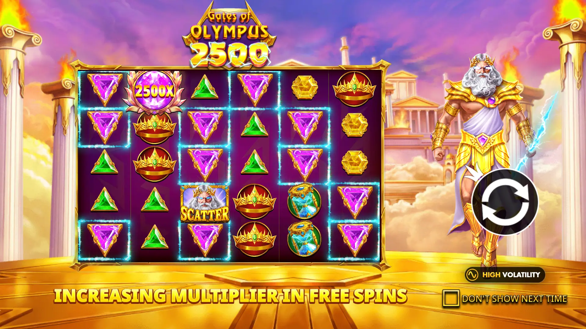 Gates of Olympus 2500 slot intro screen