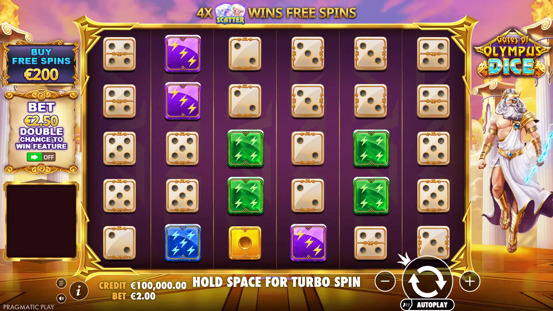 Gates of Olympus Dice slot gameplay reels