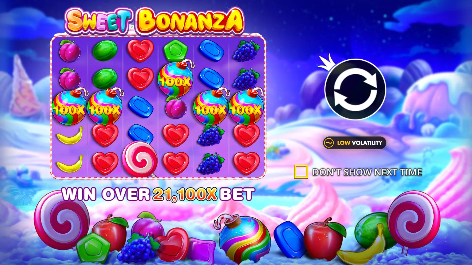 Sweet Bonanza slot intro screen