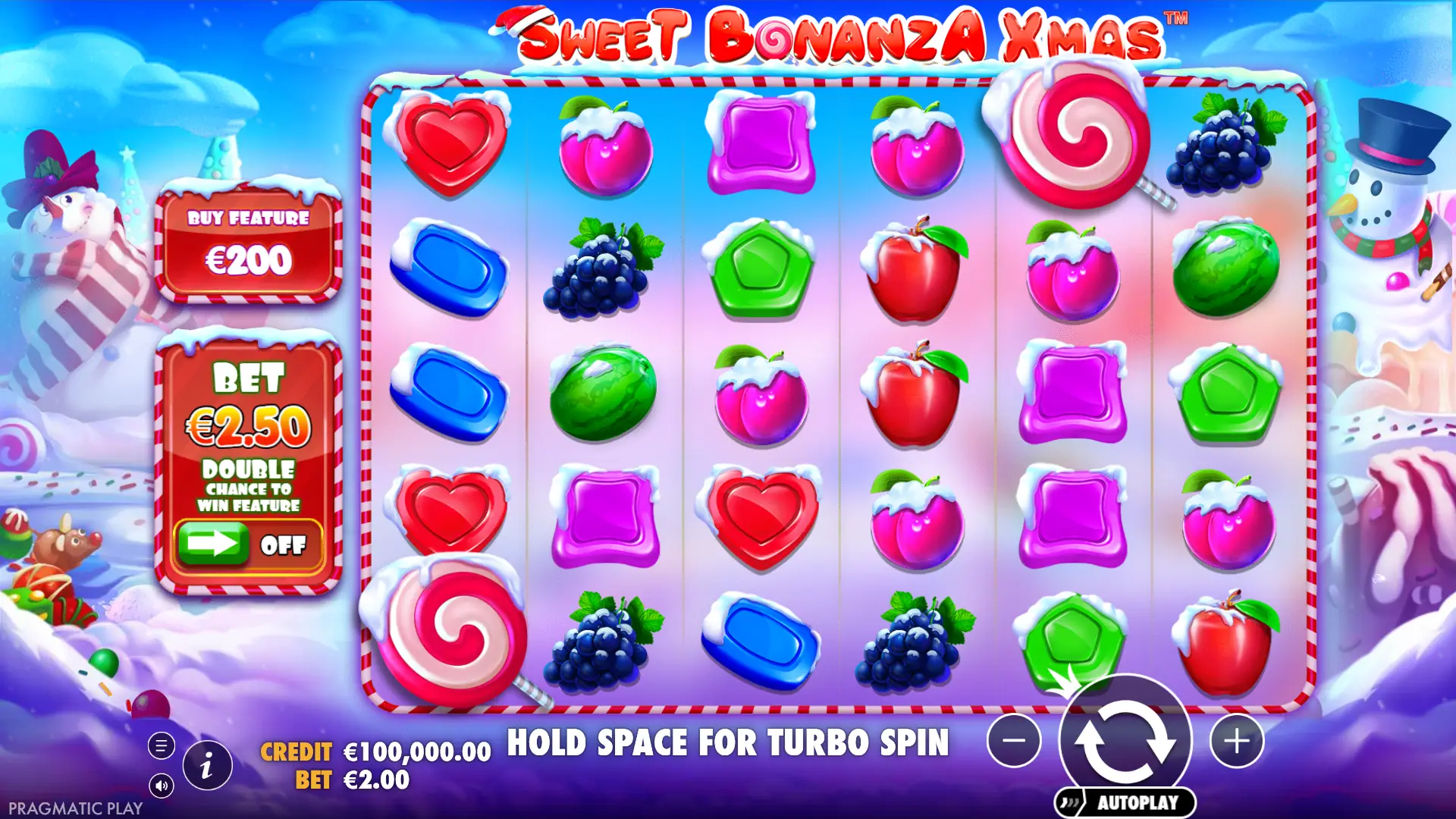 Sweet Bonanza Xmas slot gameplay reels