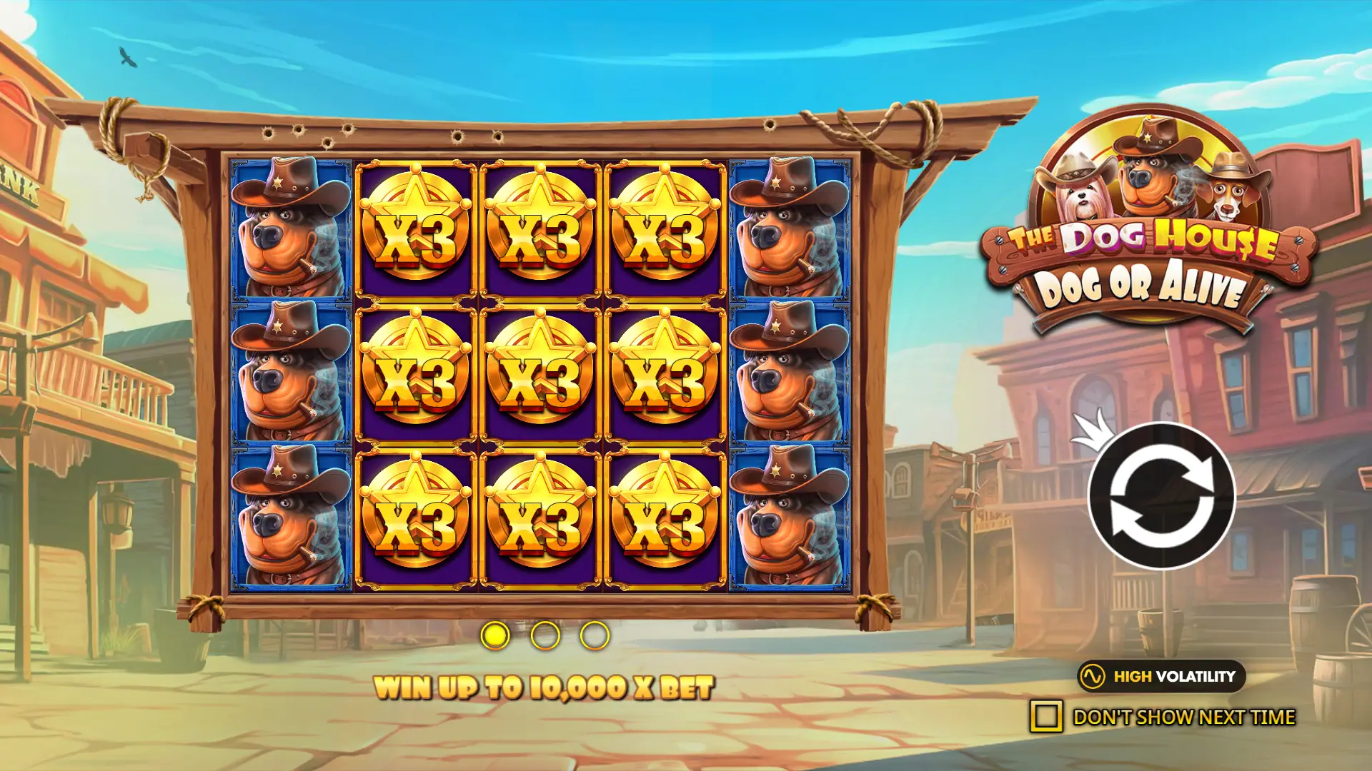 The Dog House Dog or Alive slot intro screen