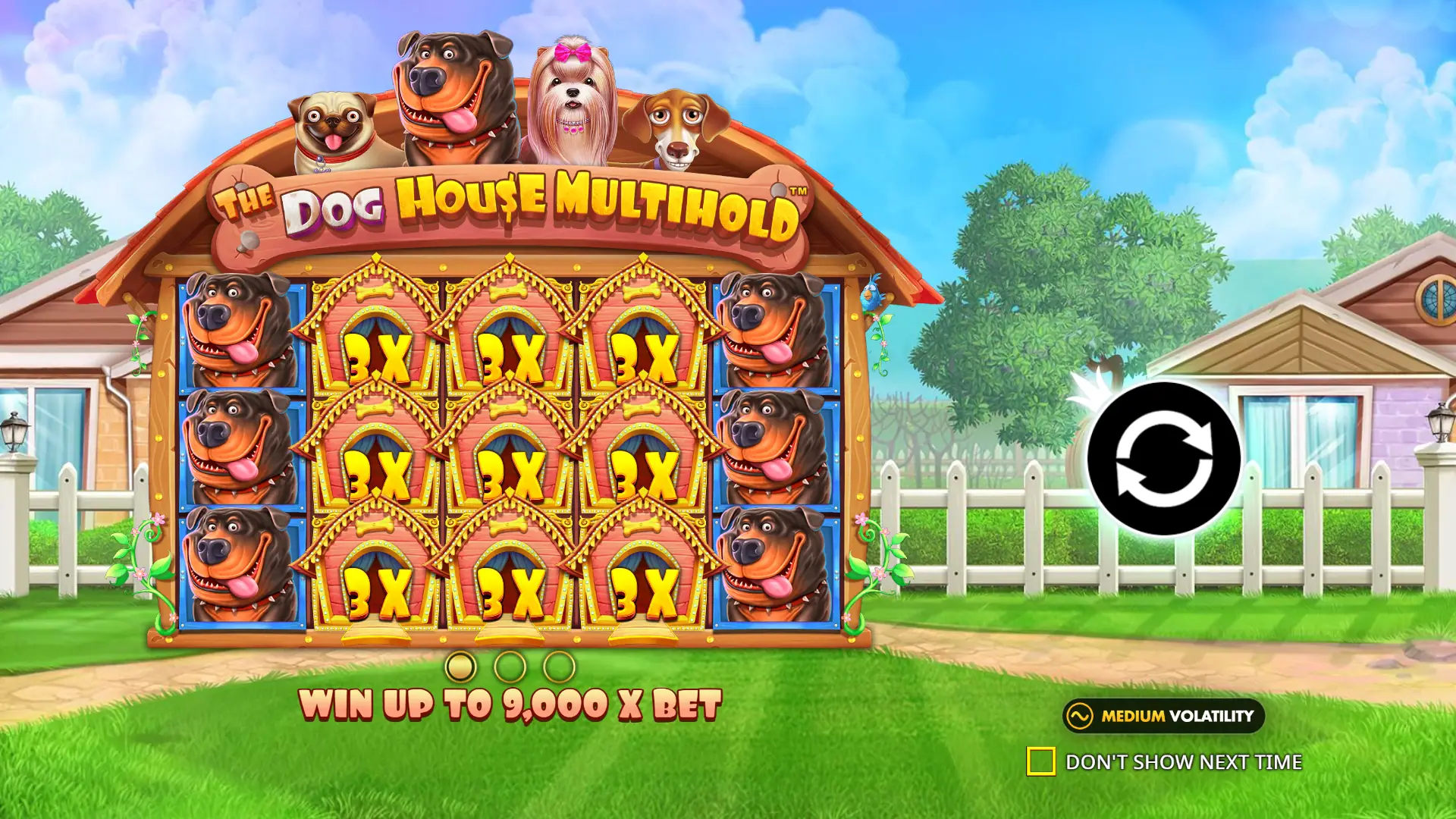 The Dog House Multihold slot intro screen