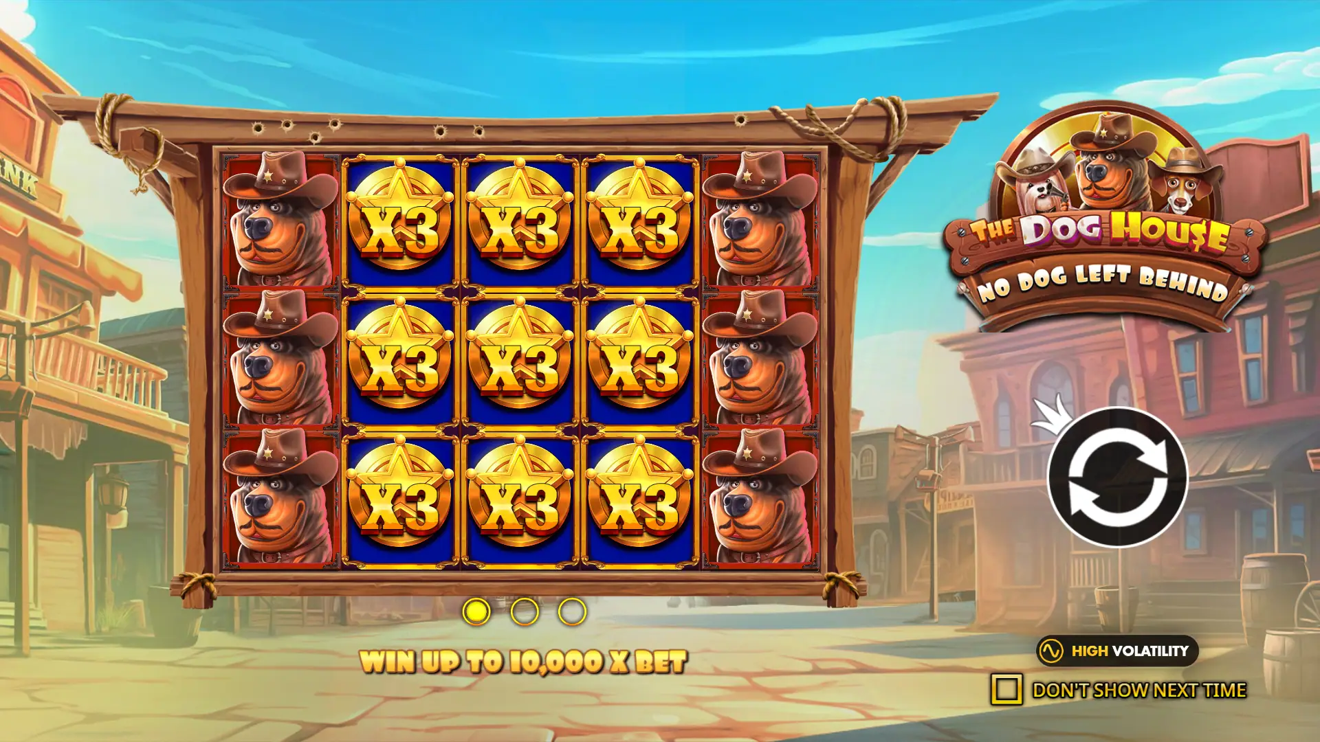 The Dog House: No Dog Left Behind slot intro screen