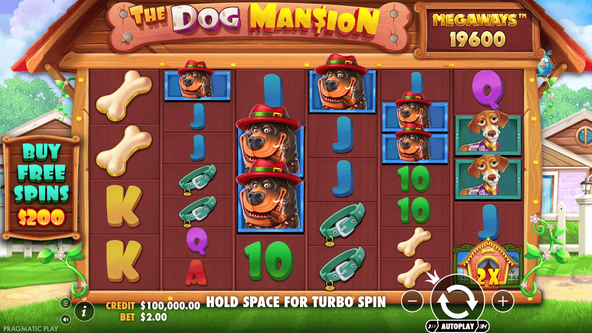 The Dog Mansion Megaways slot gameplay reels