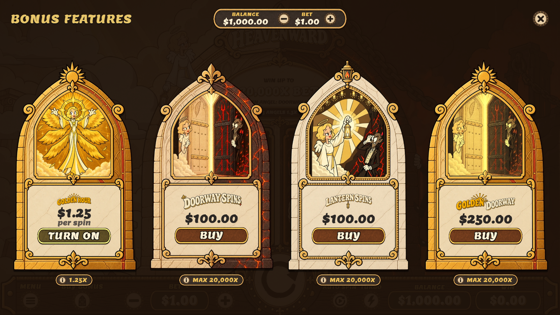 Heavenward bonus buy menu