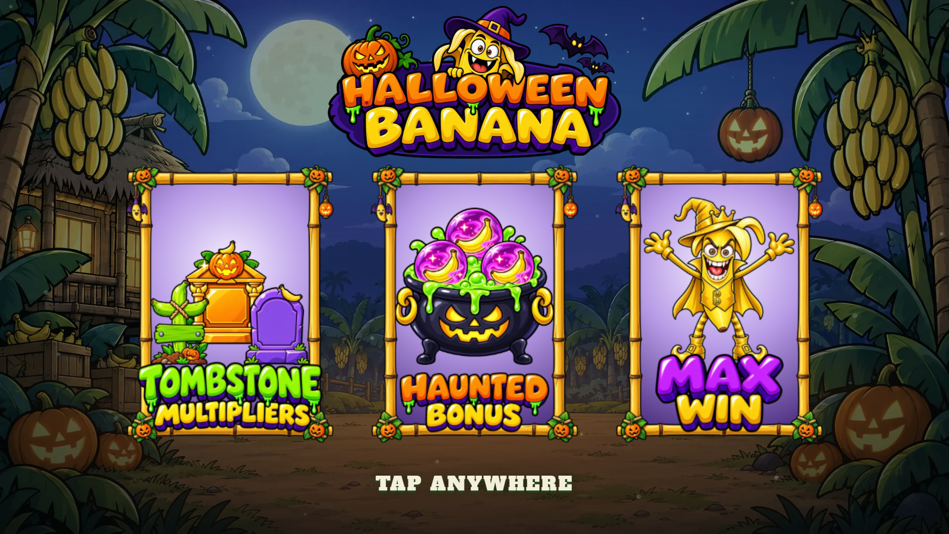 Halloween Banana slot intro screen