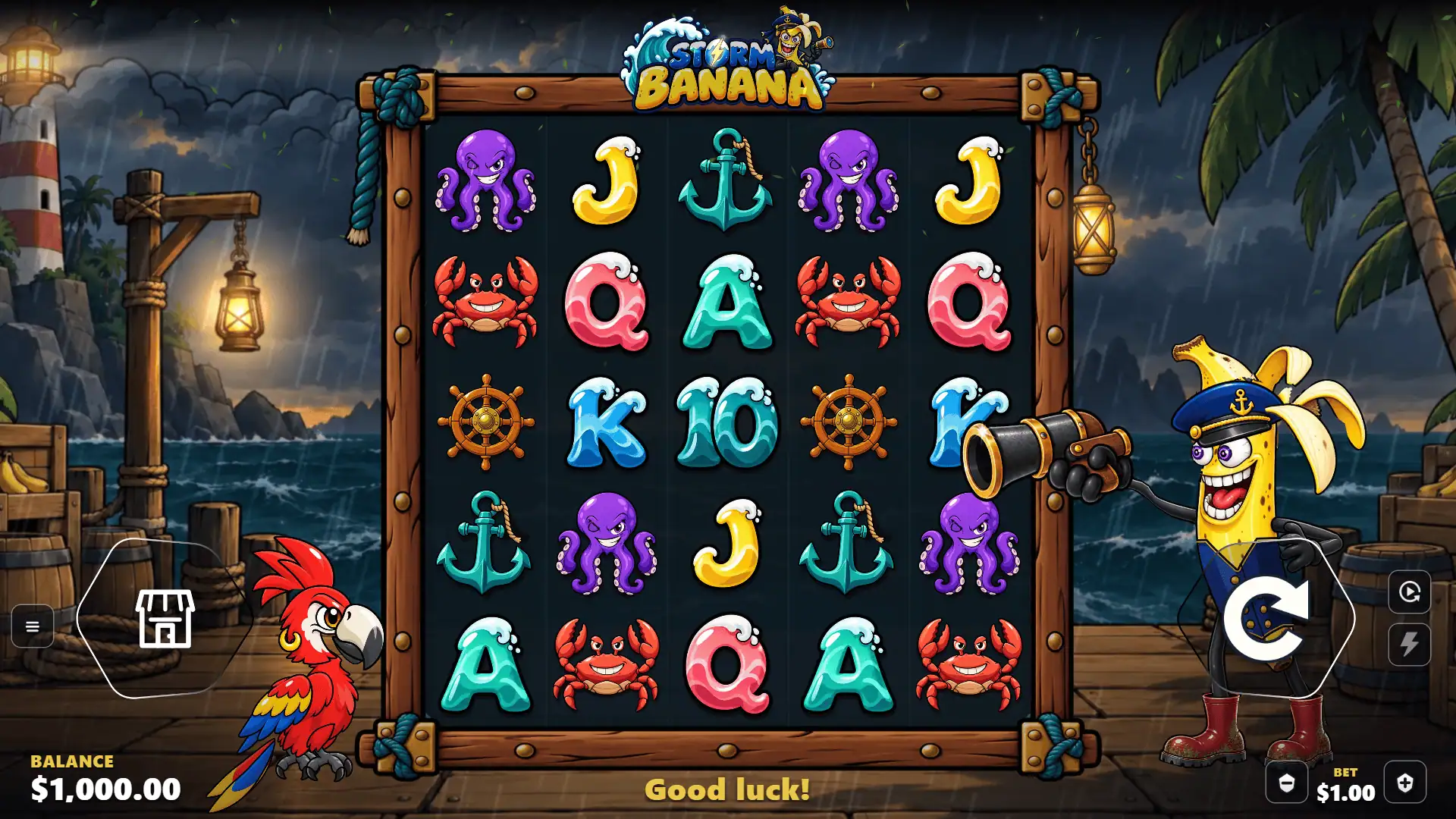 Storm Banana slot gameplay reels