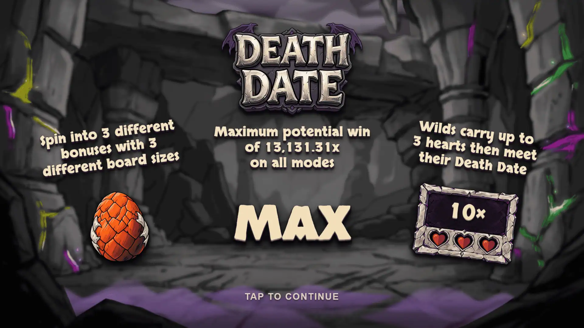 Death Date slot intro screen