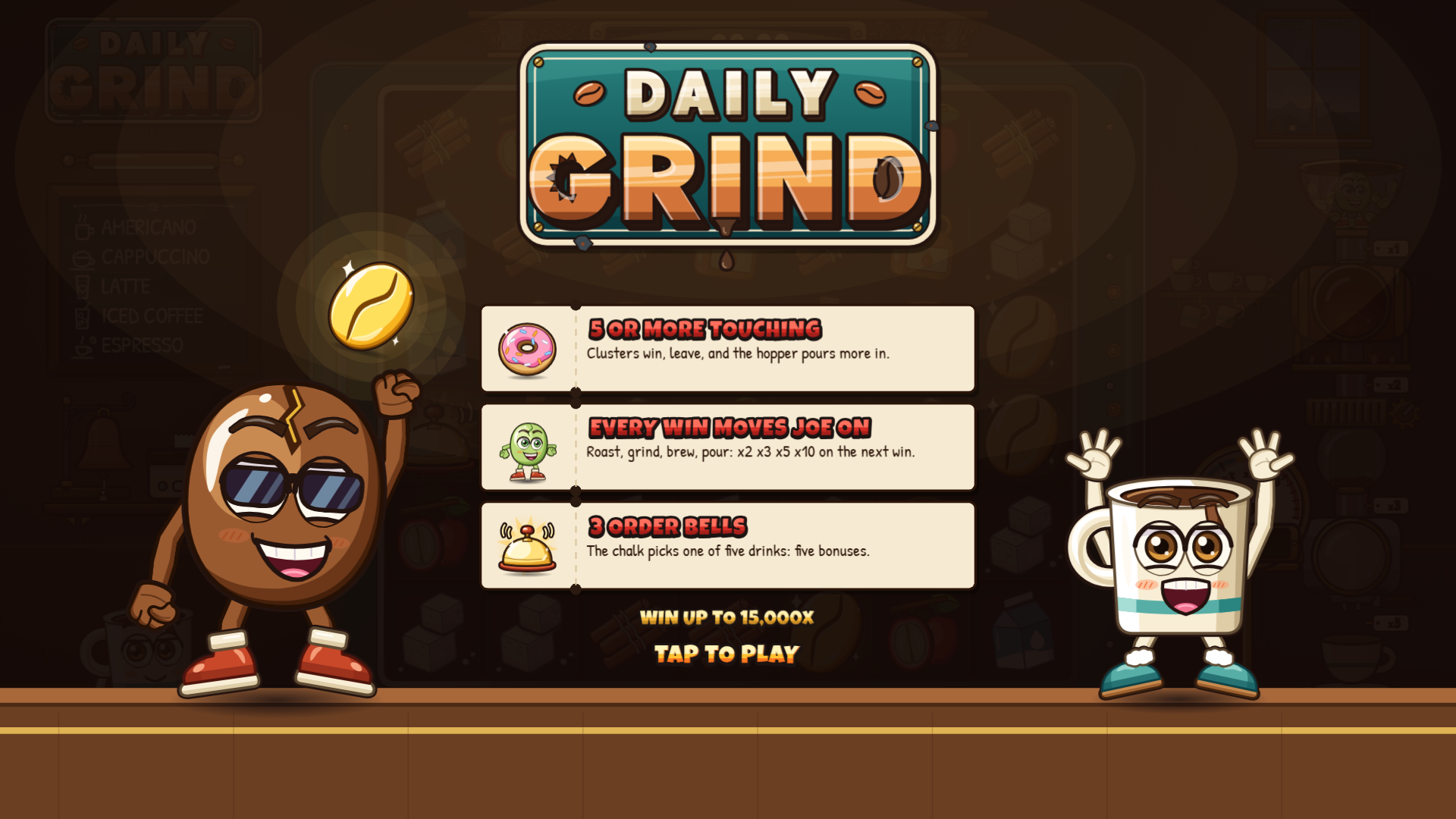 Daily Grind slot intro screen