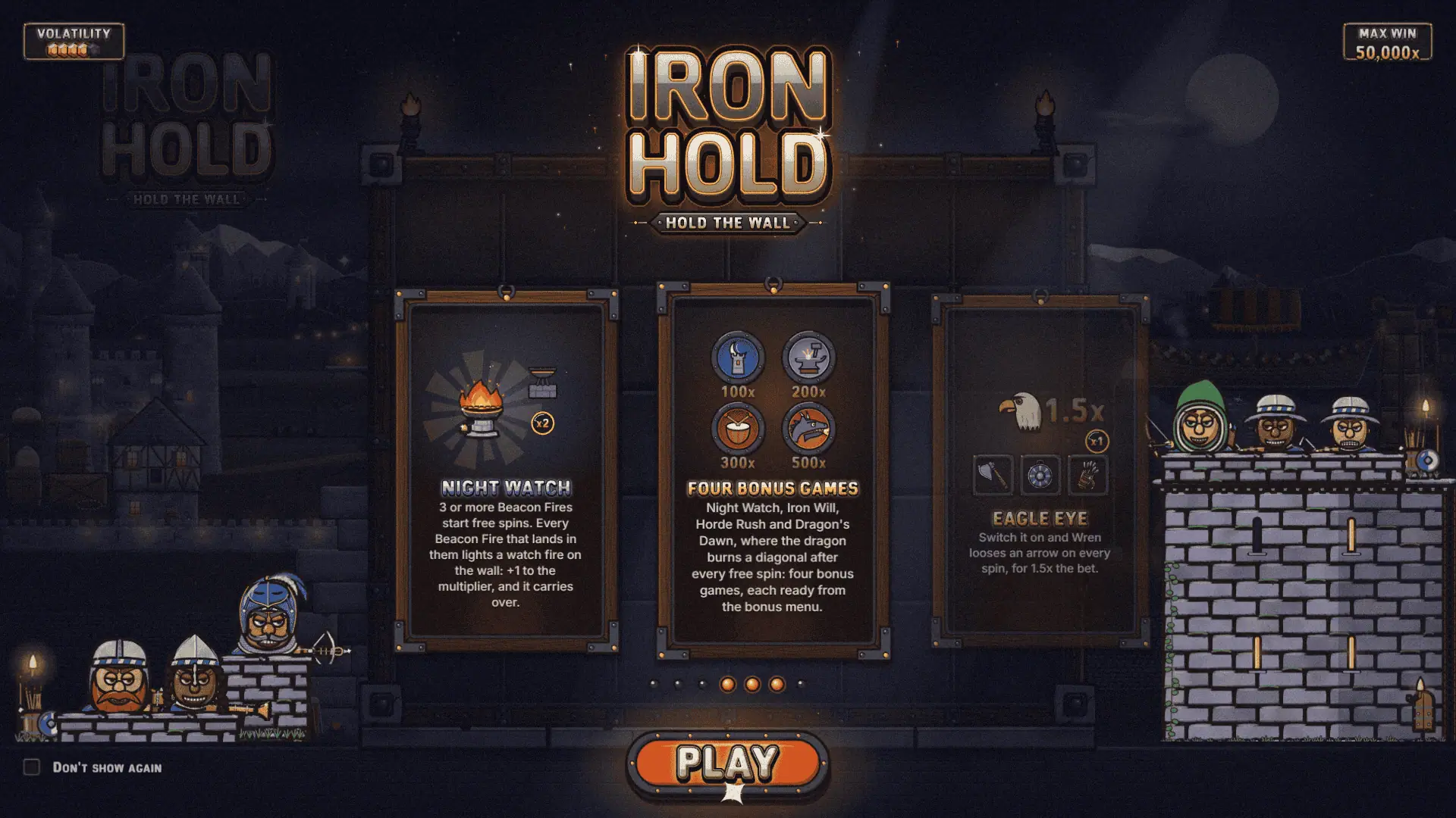 Iron Hold slot intro screen