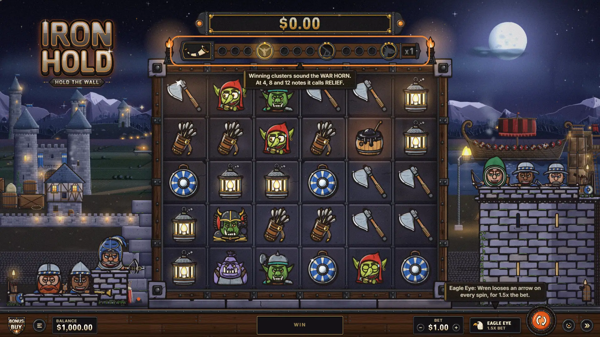 Iron Hold slot gameplay reels