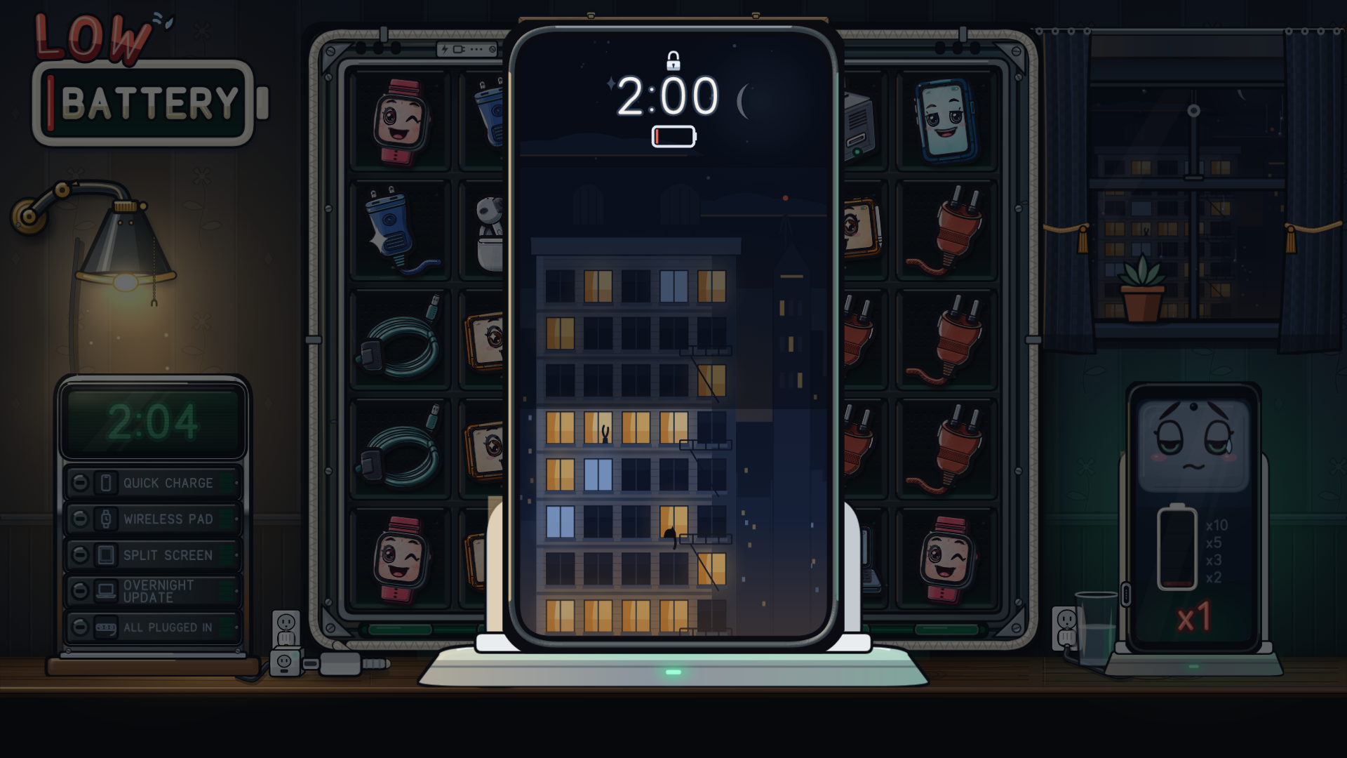 Low Battery slot intro screen
