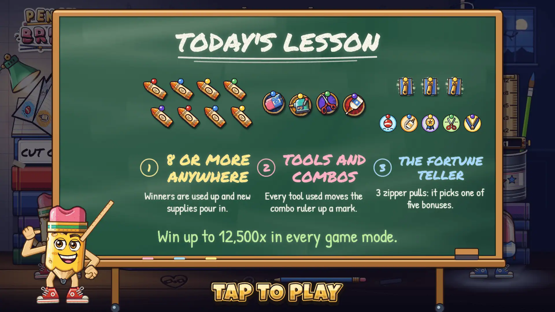 Pencil Break slot intro screen