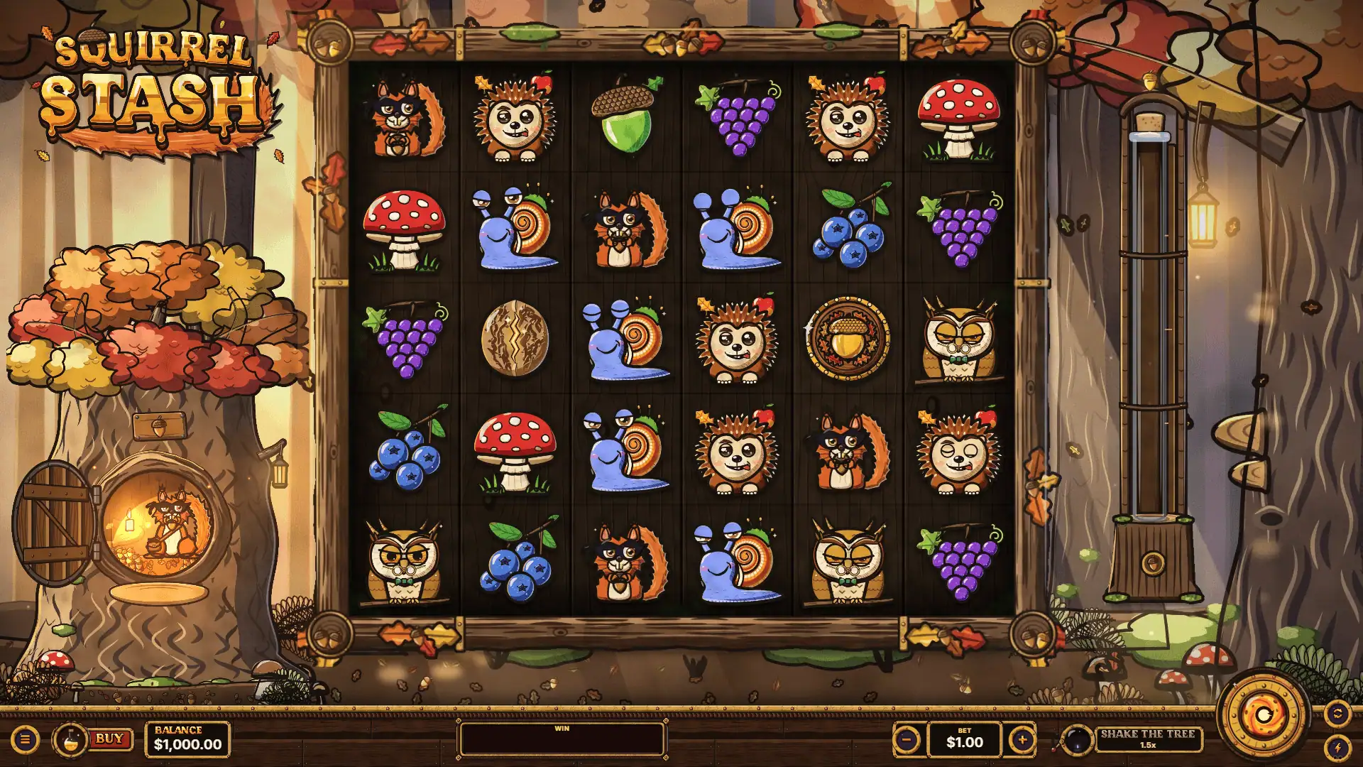 Squirrel Stash slot gameplay reels