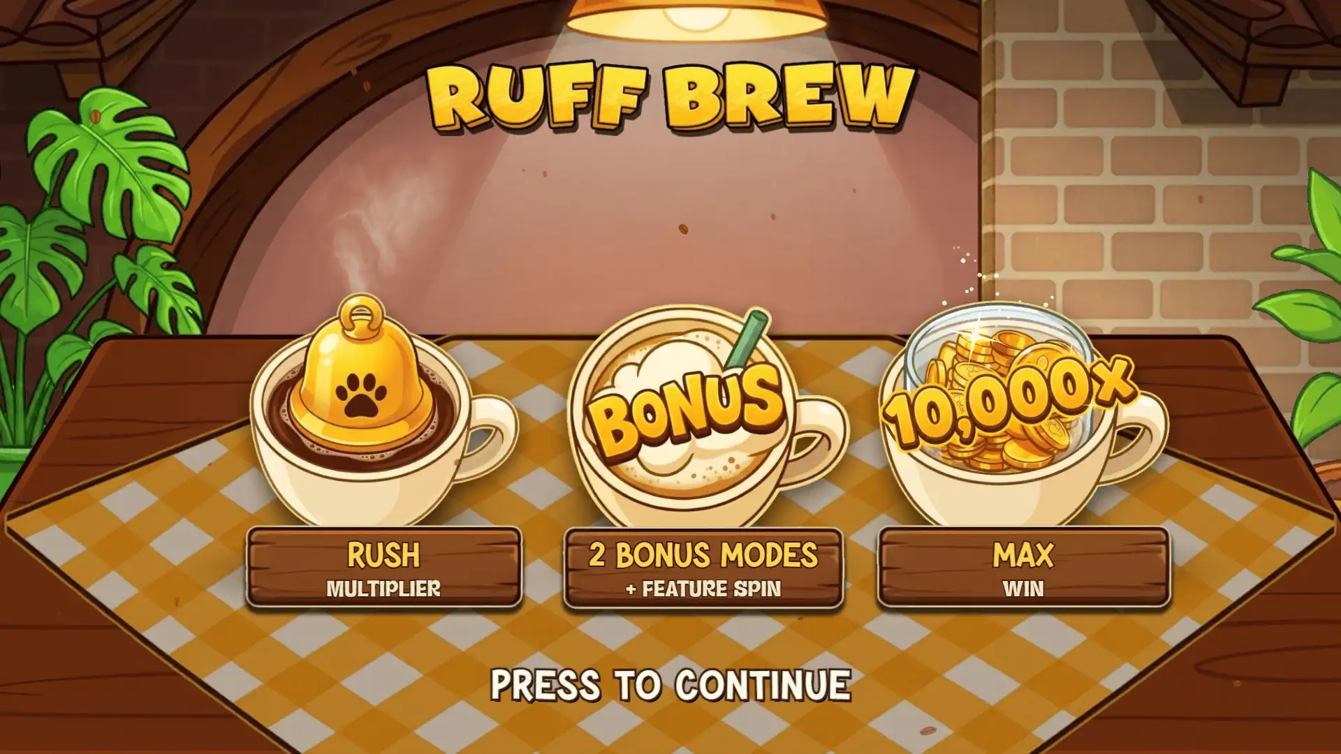 Ruff Brew slot intro screen