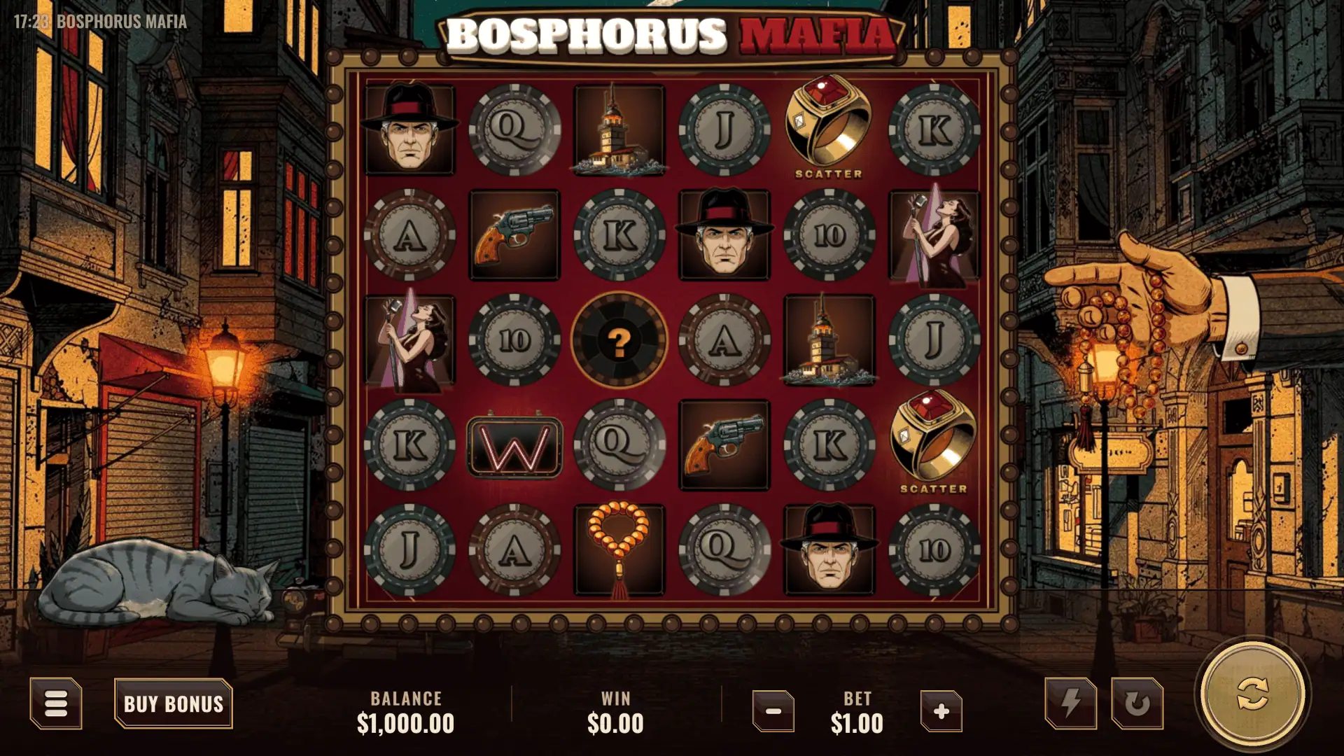 Bosphorus Mafia slot gameplay reels