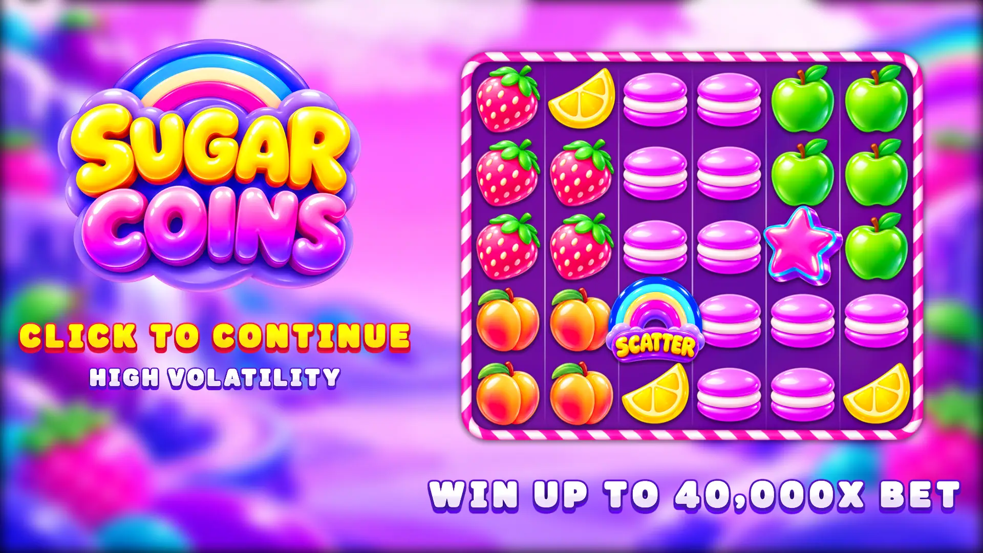 Sugar Coins slot intro screen