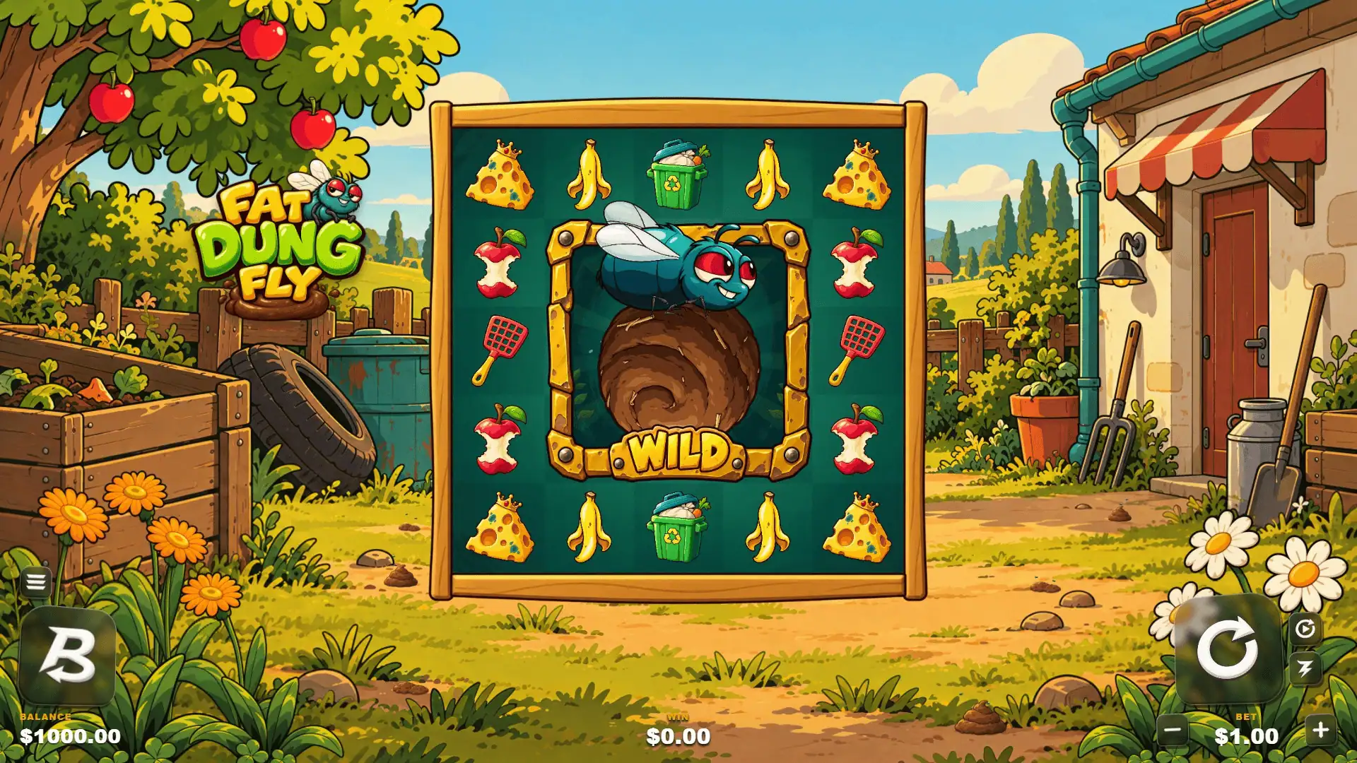 Fat Dung Fly slot gameplay reels