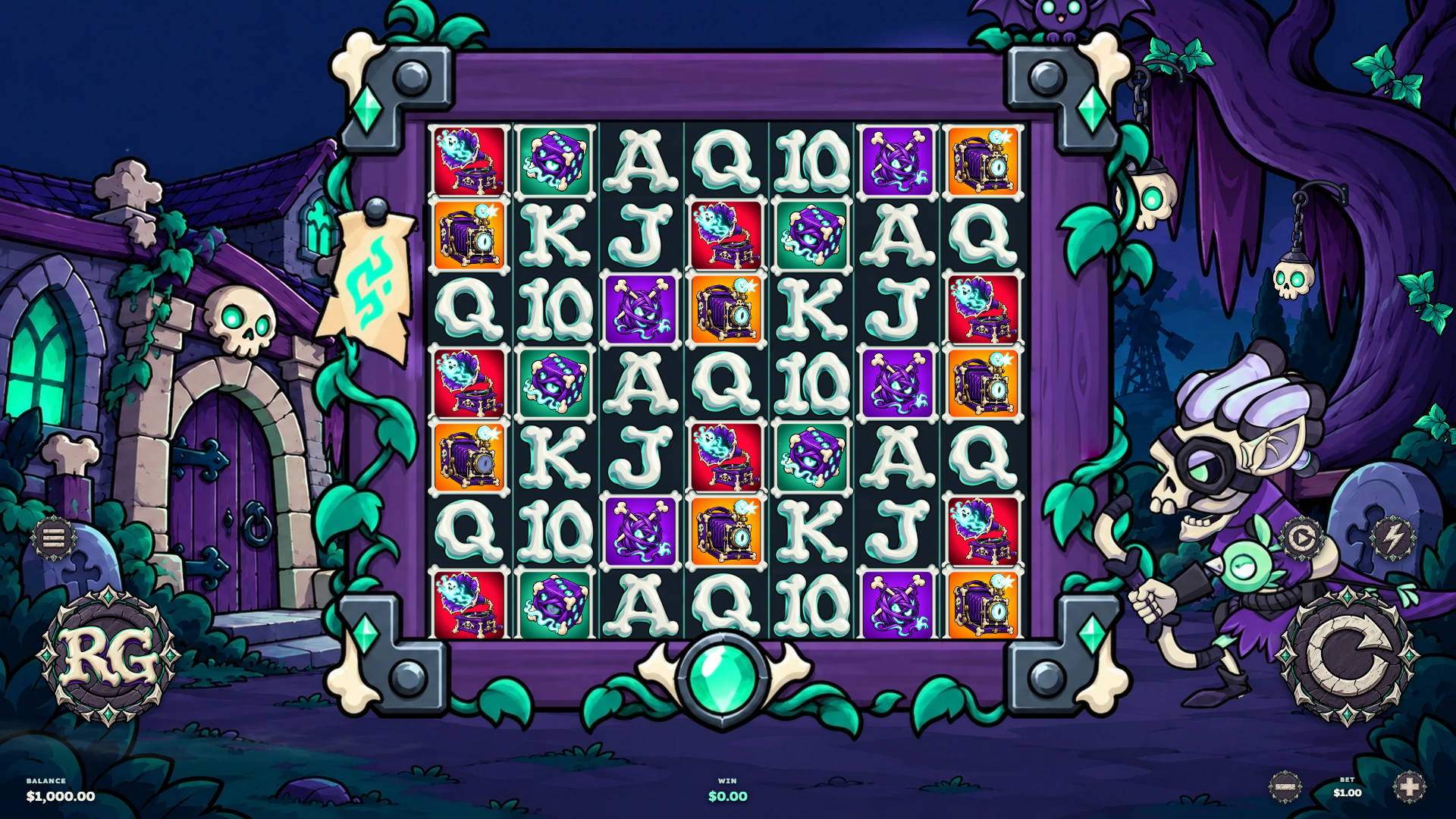 Bone Archer slot gameplay reels