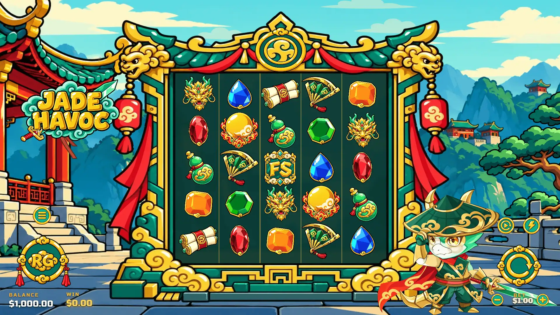 Jade Havoc slot gameplay reels