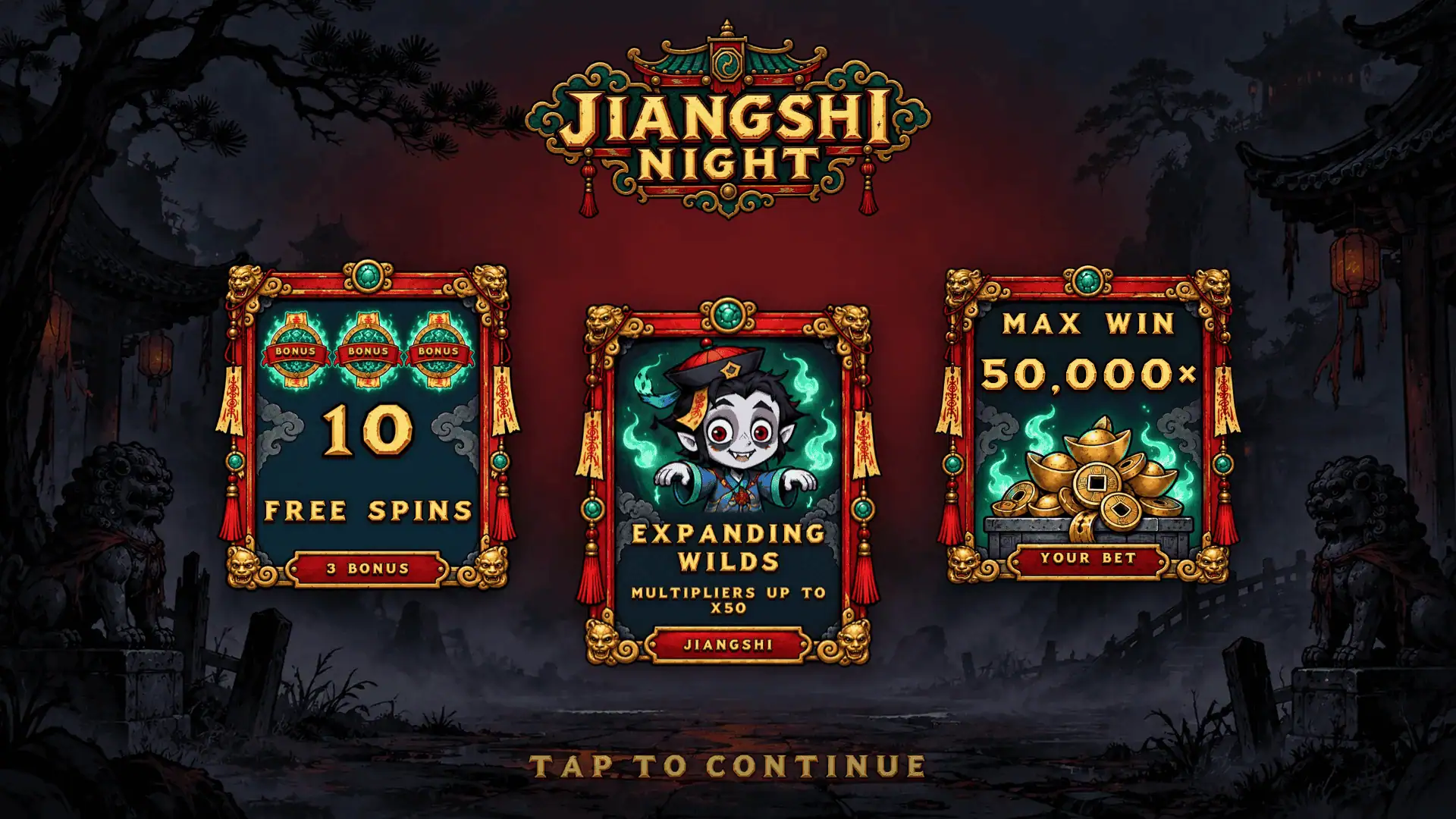 Jiangshi Night slot intro screen