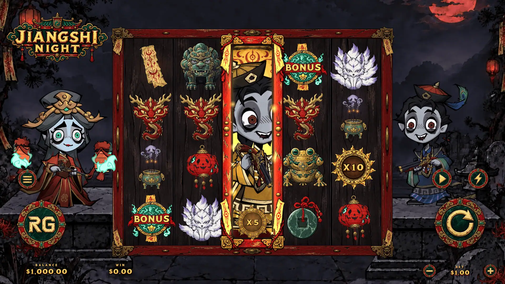 Jiangshi Night slot gameplay reels