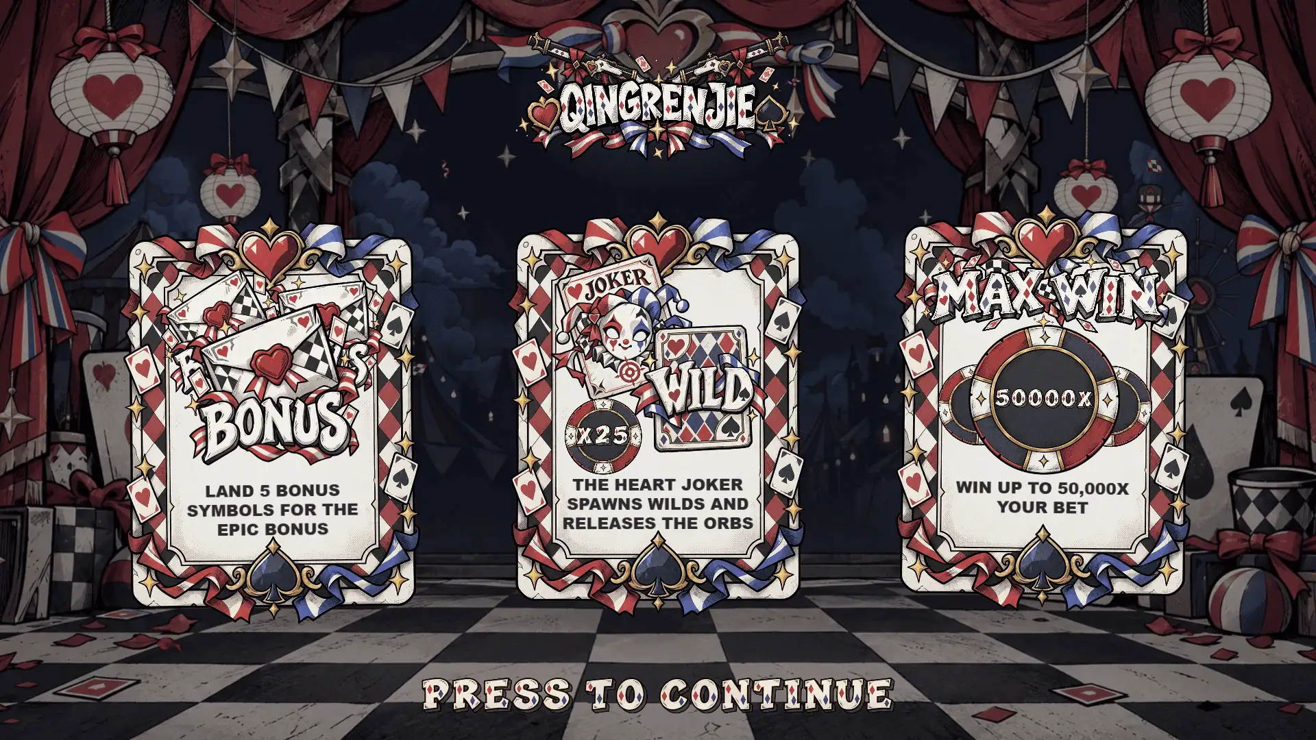 Qingrenjie slot intro screen