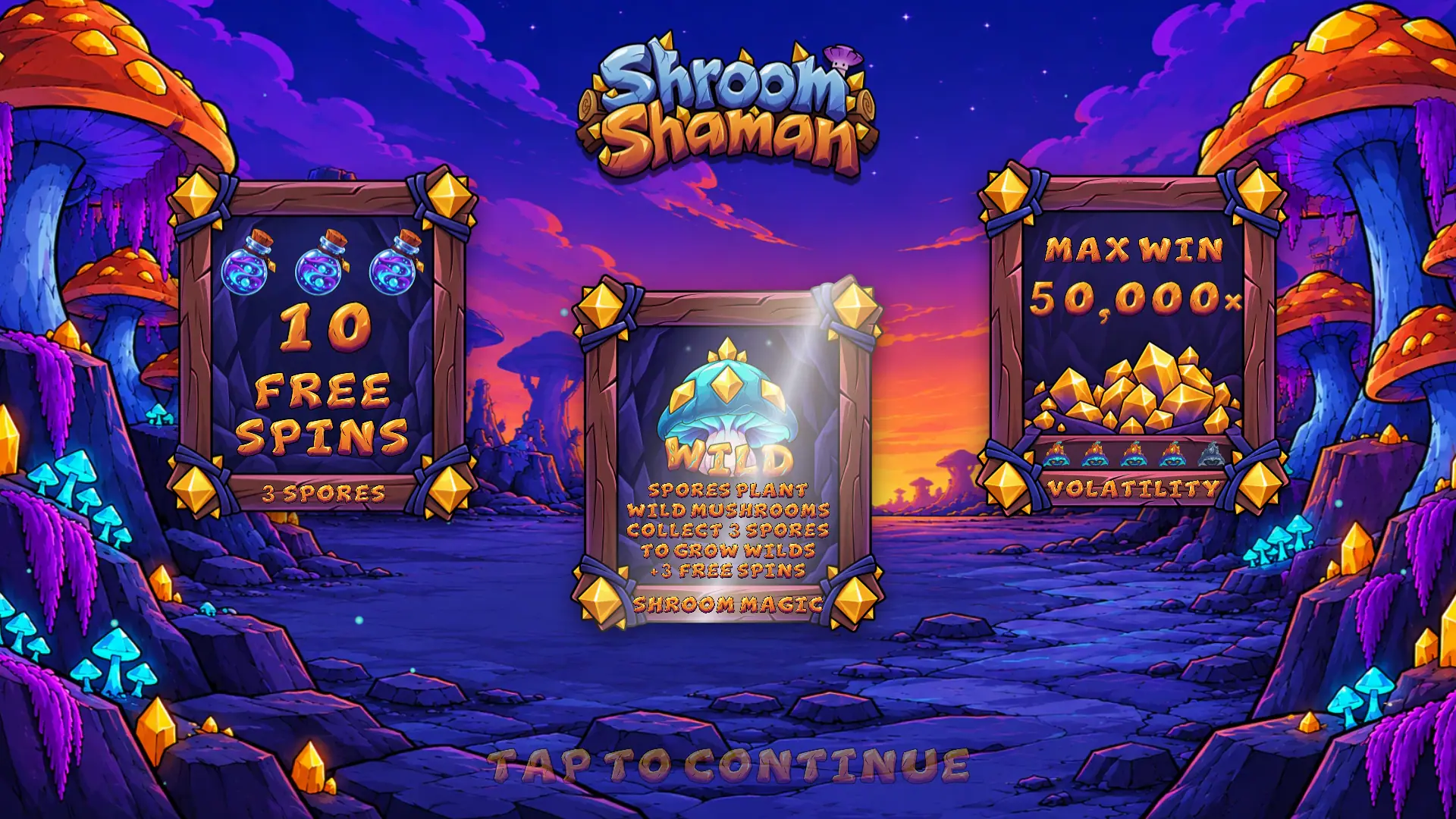 Shroom Shaman slot intro screen