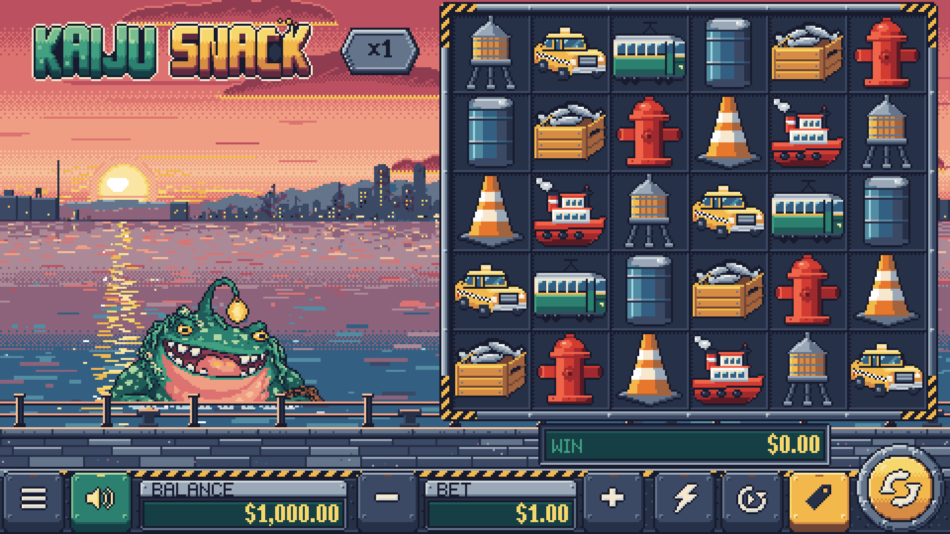 Kaiju Snack slot gameplay reels