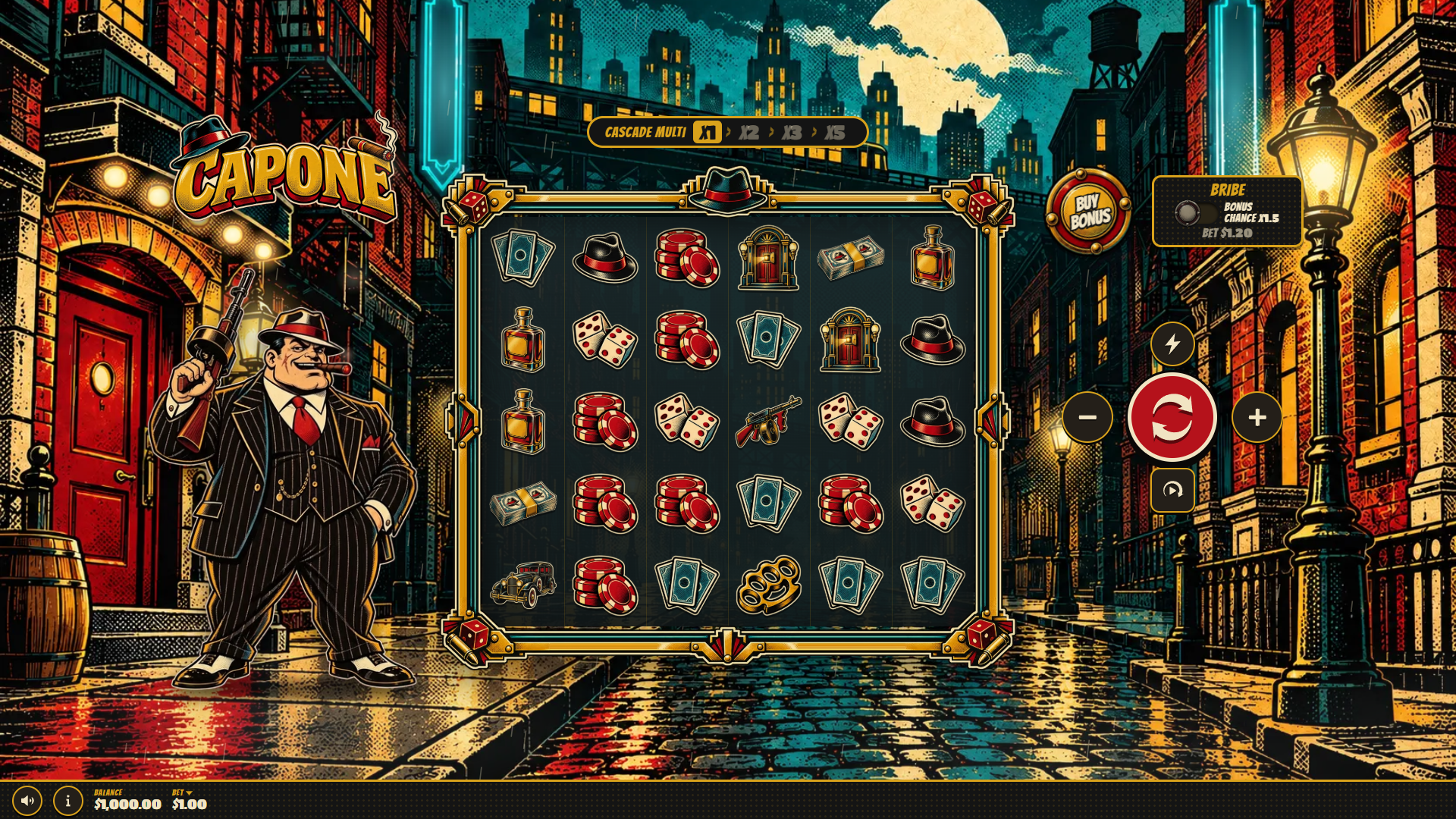 Capone slot gameplay reels