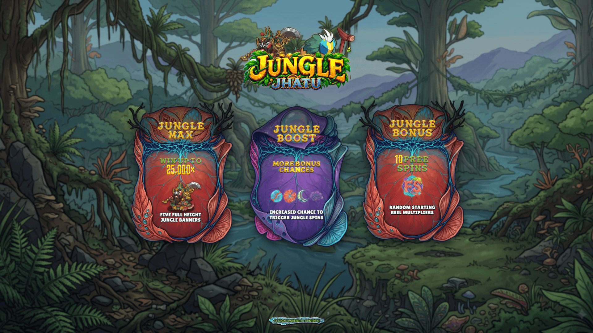 Jungle Jhatu slot intro screen