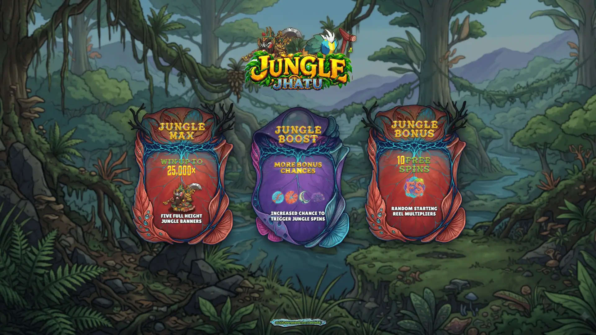 Jungle Jhatu slot intro screen