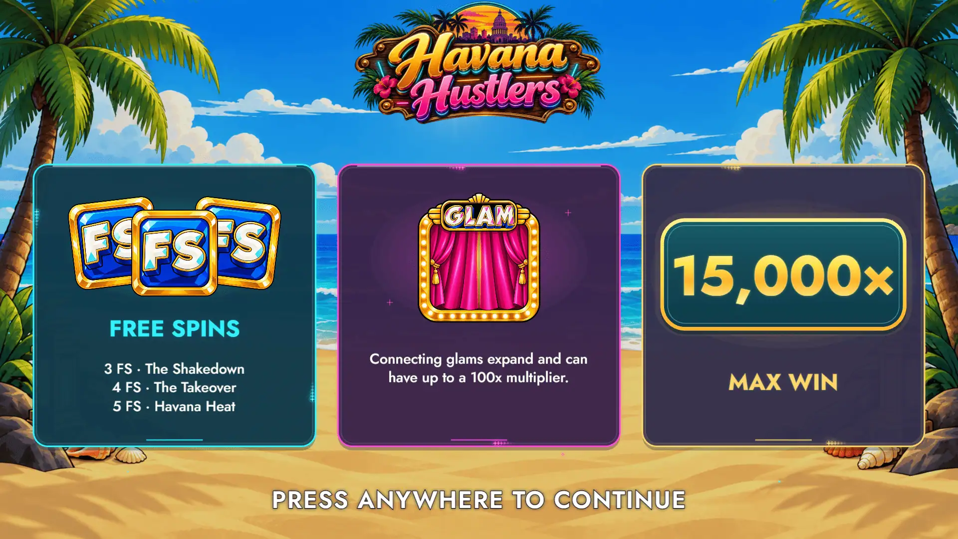 Havana Hustlers slot intro screen