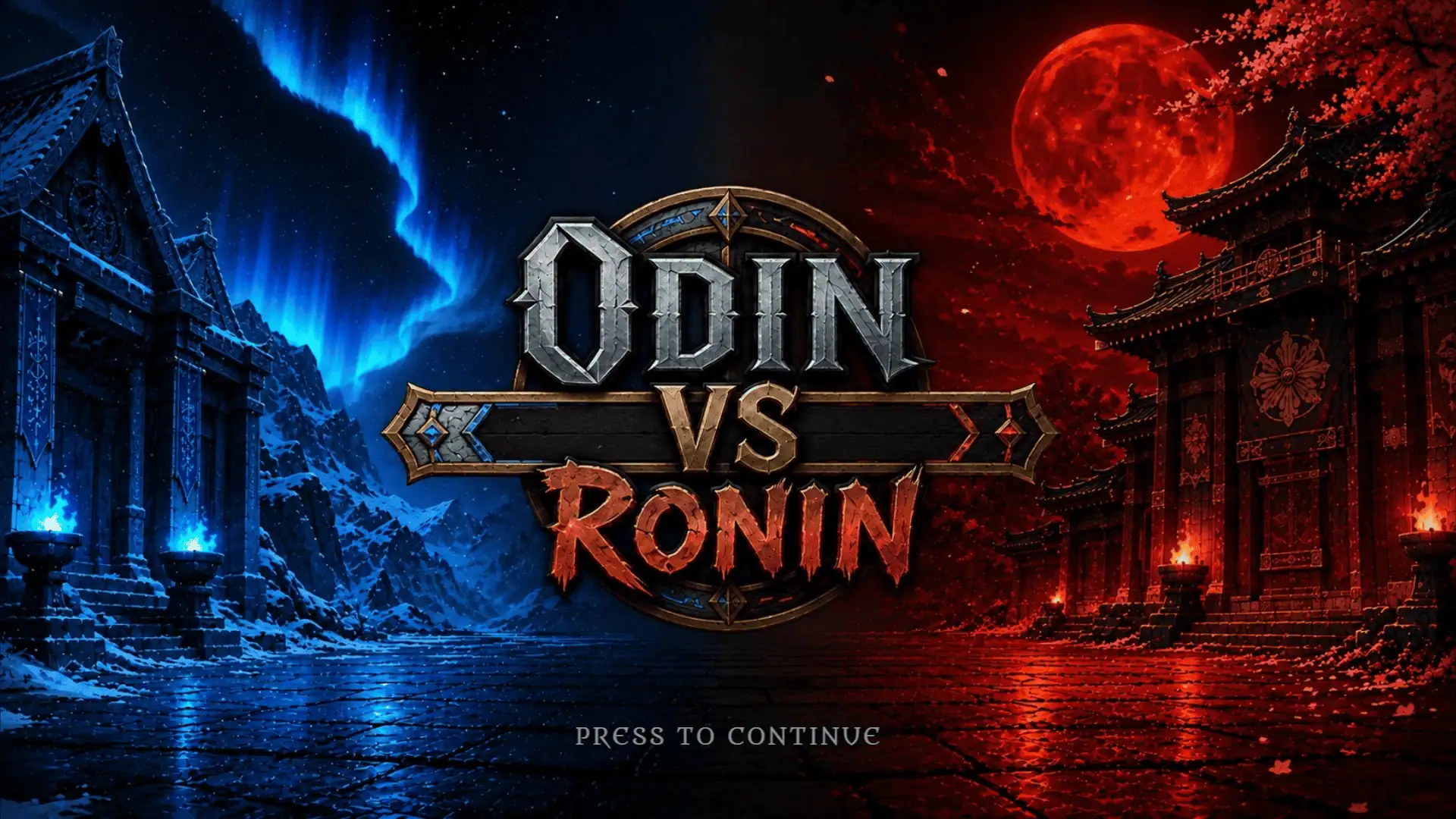 Odin VS Ronin slot intro screen