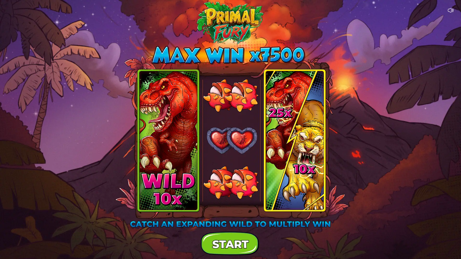 Primal Fury slot intro screen