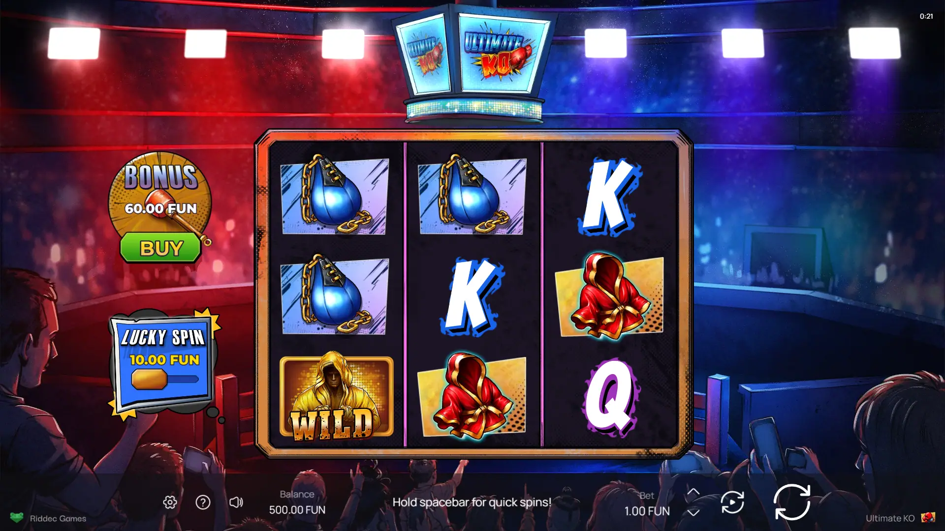 Ultimate KO slot gameplay reels