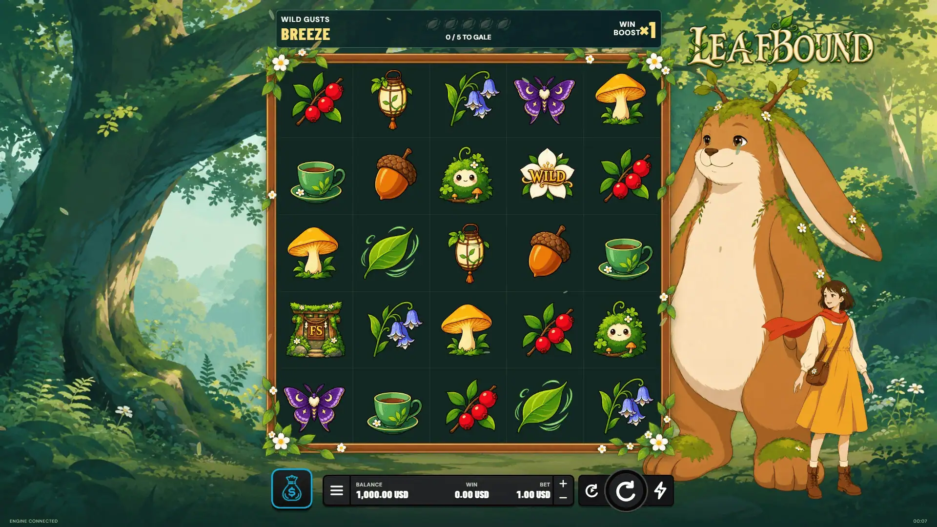 Leafbound slot gameplay reels