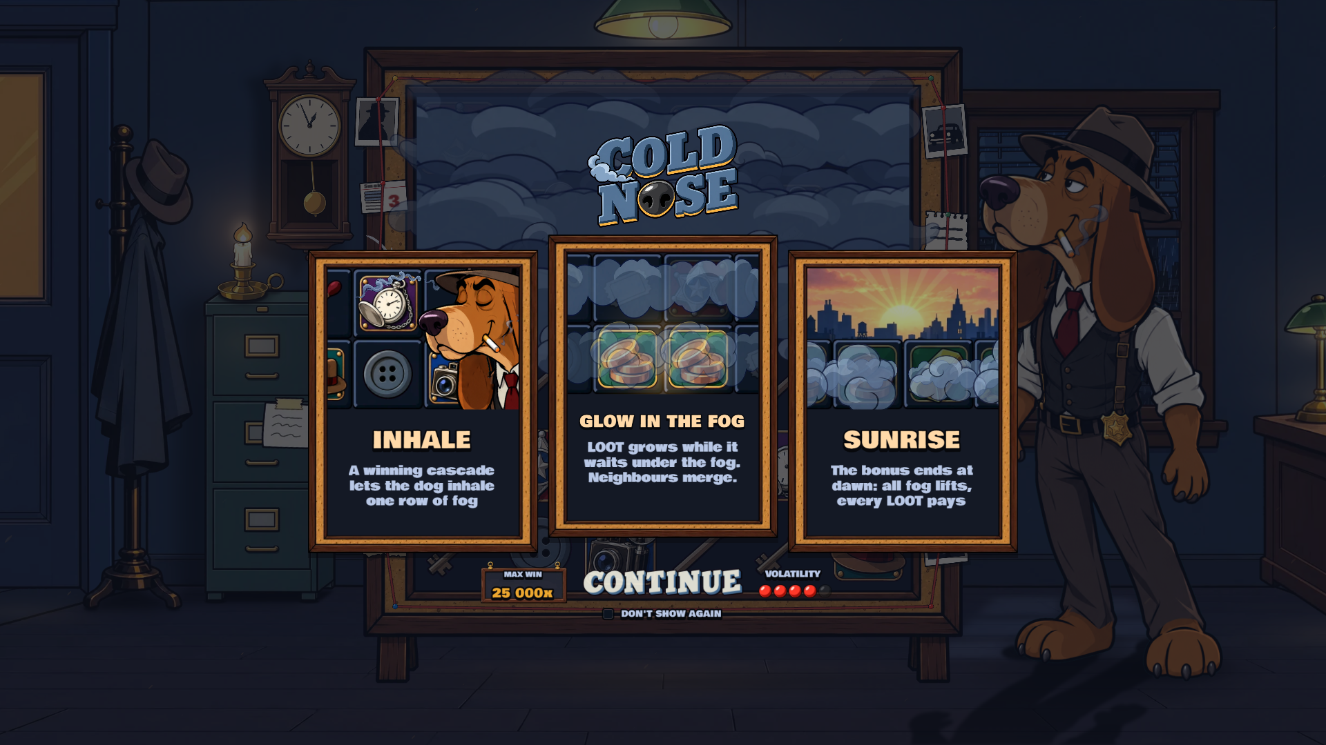 Cold Nose slot intro screen