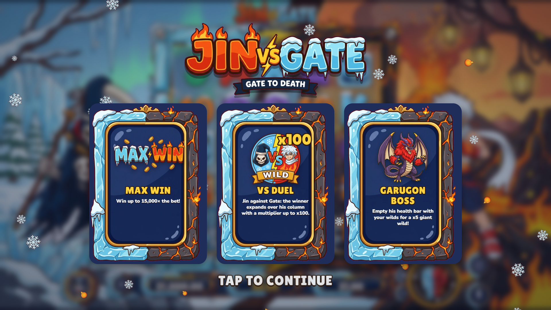 Jin vs Gate slot intro screen