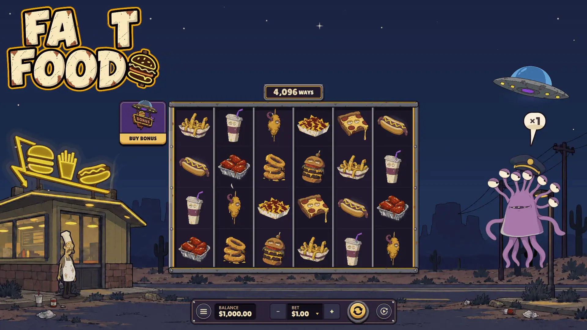 Fat Food slot gameplay reels