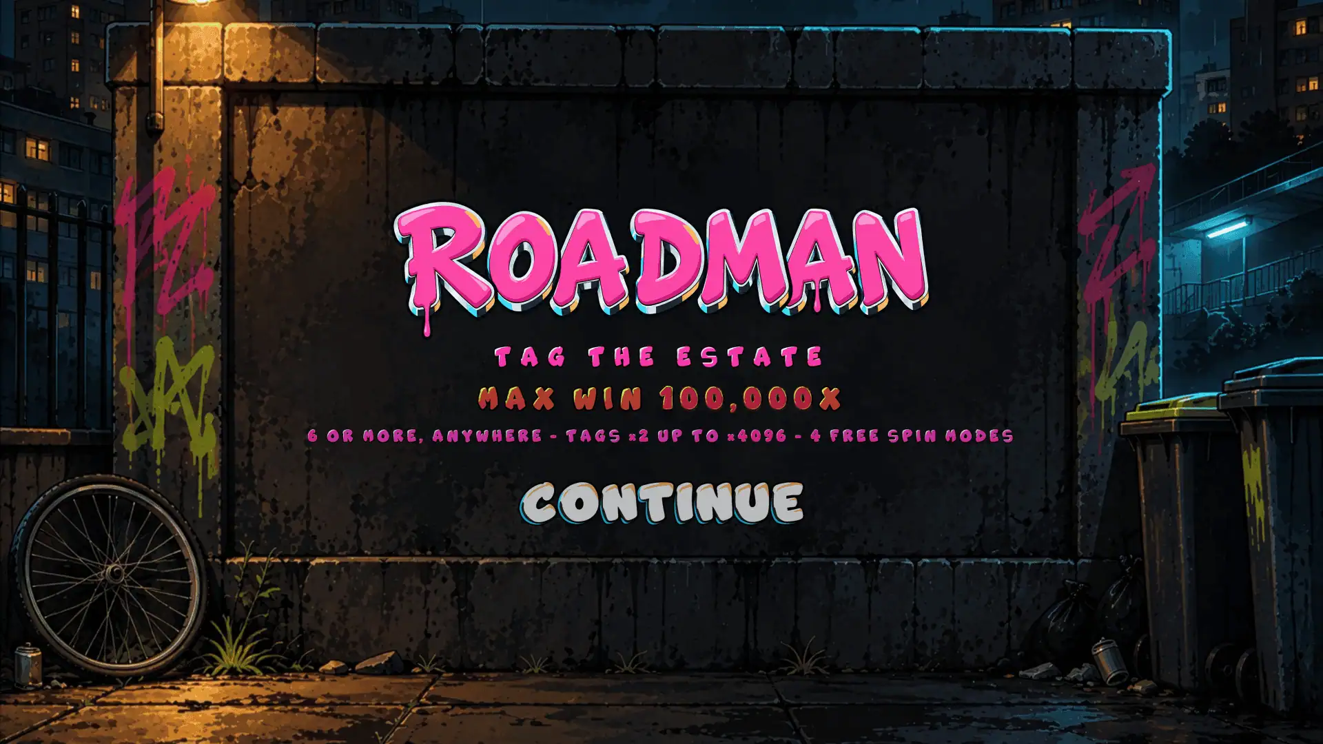 Roadman slot intro screen
