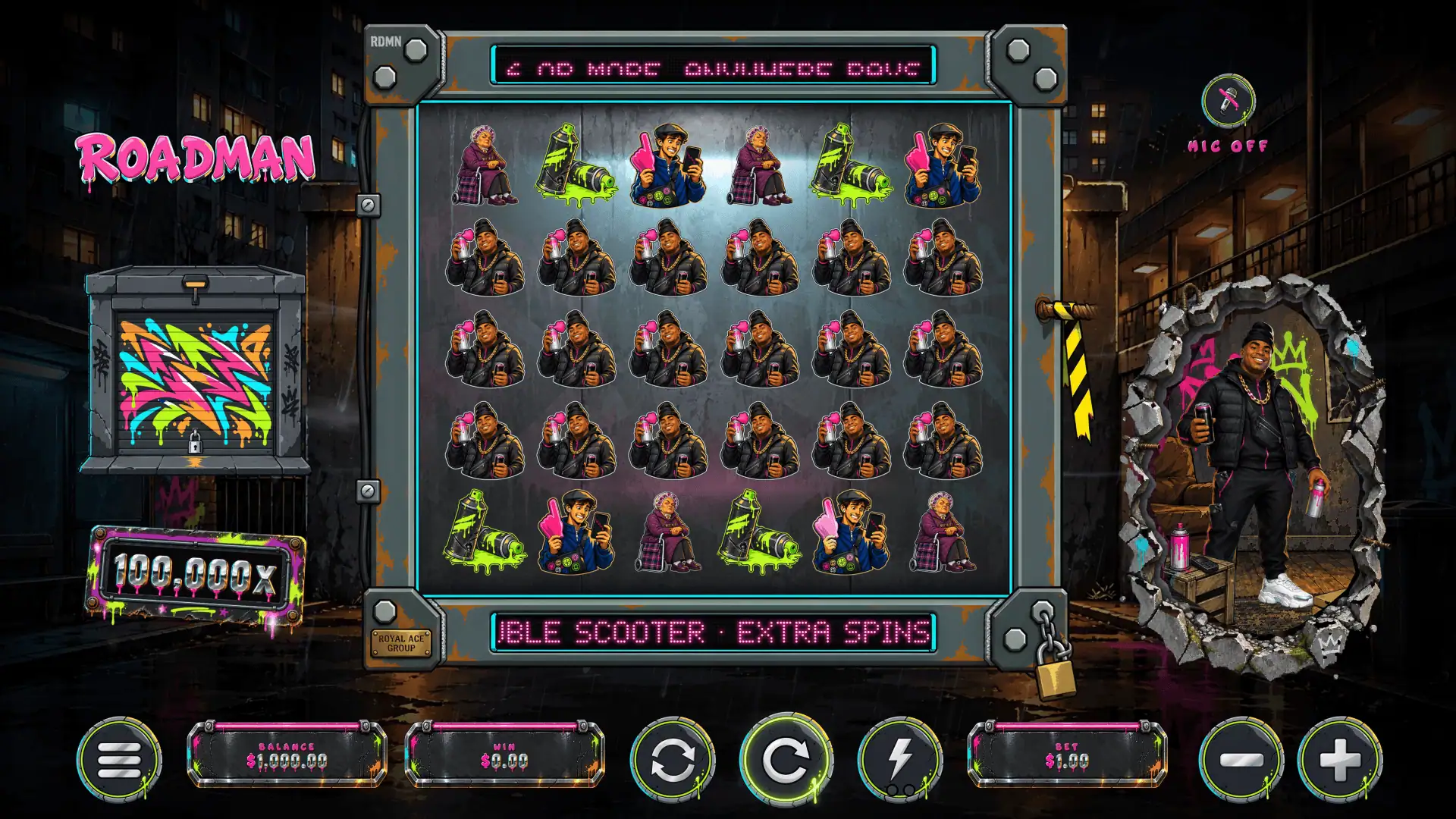 Roadman slot gameplay reels