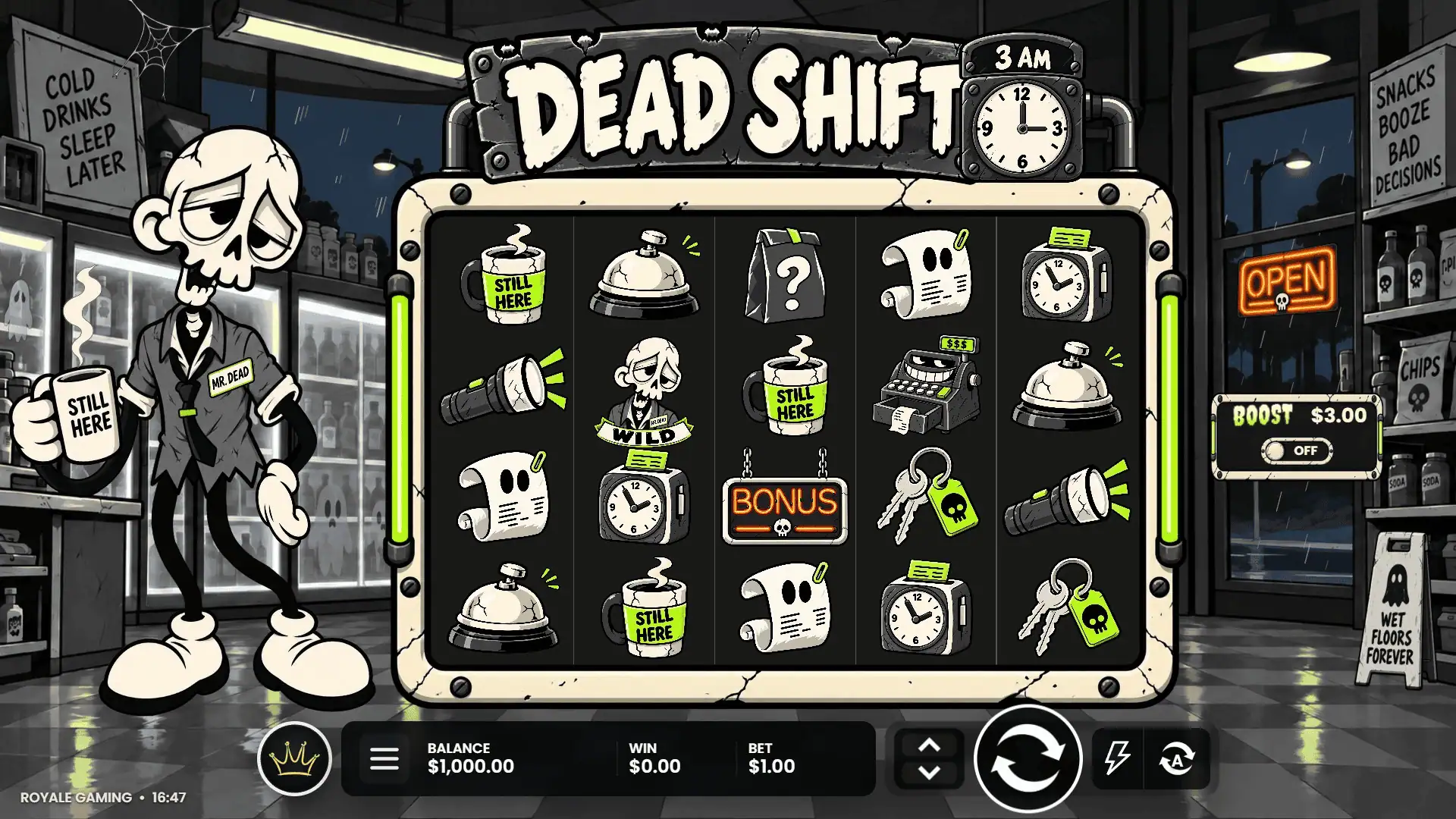 Dead Shift slot gameplay reels