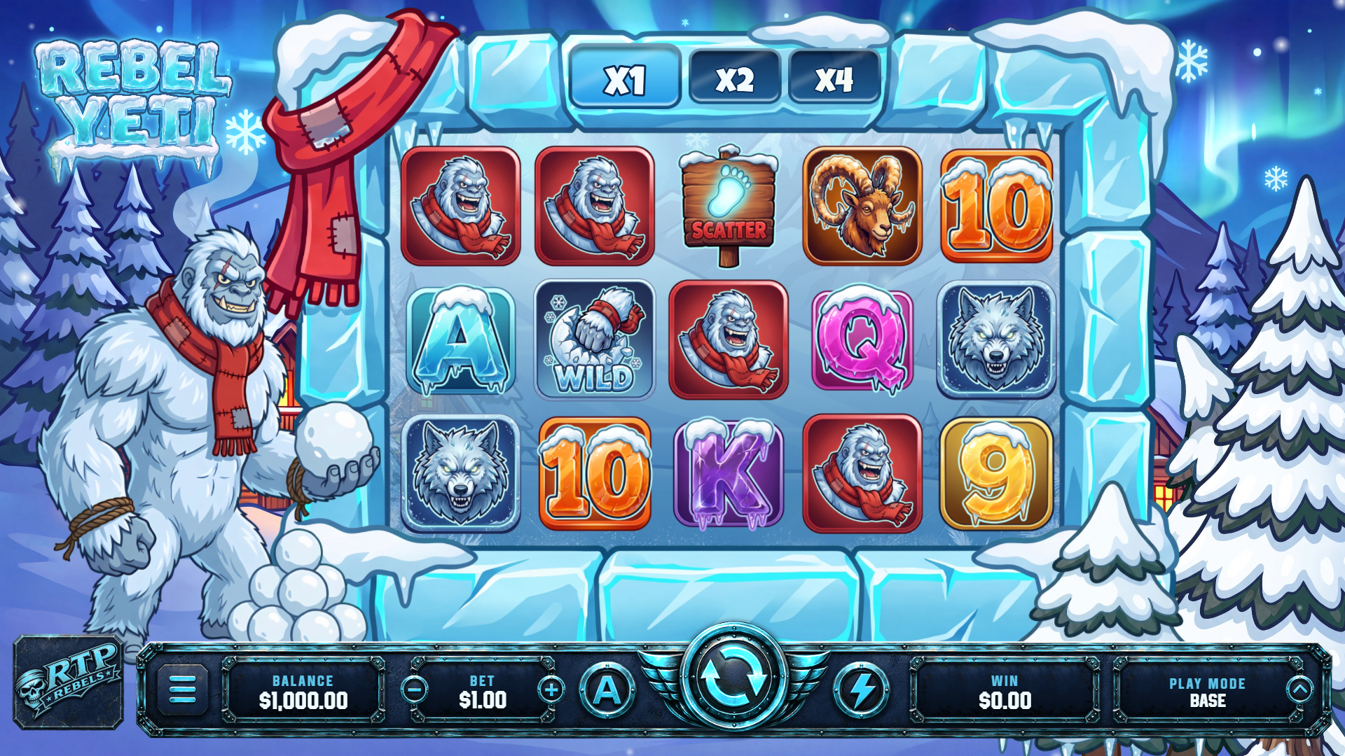 Rebel Yeti slot gameplay reels
