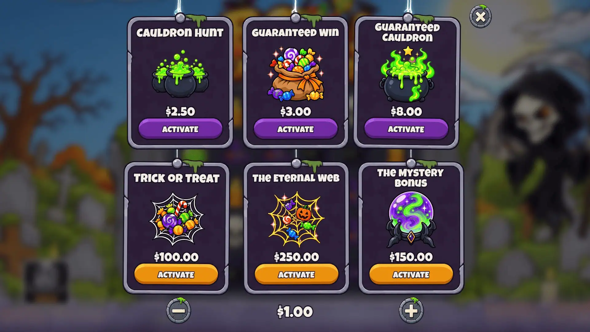 Candy Heist 100k bonus buy menu