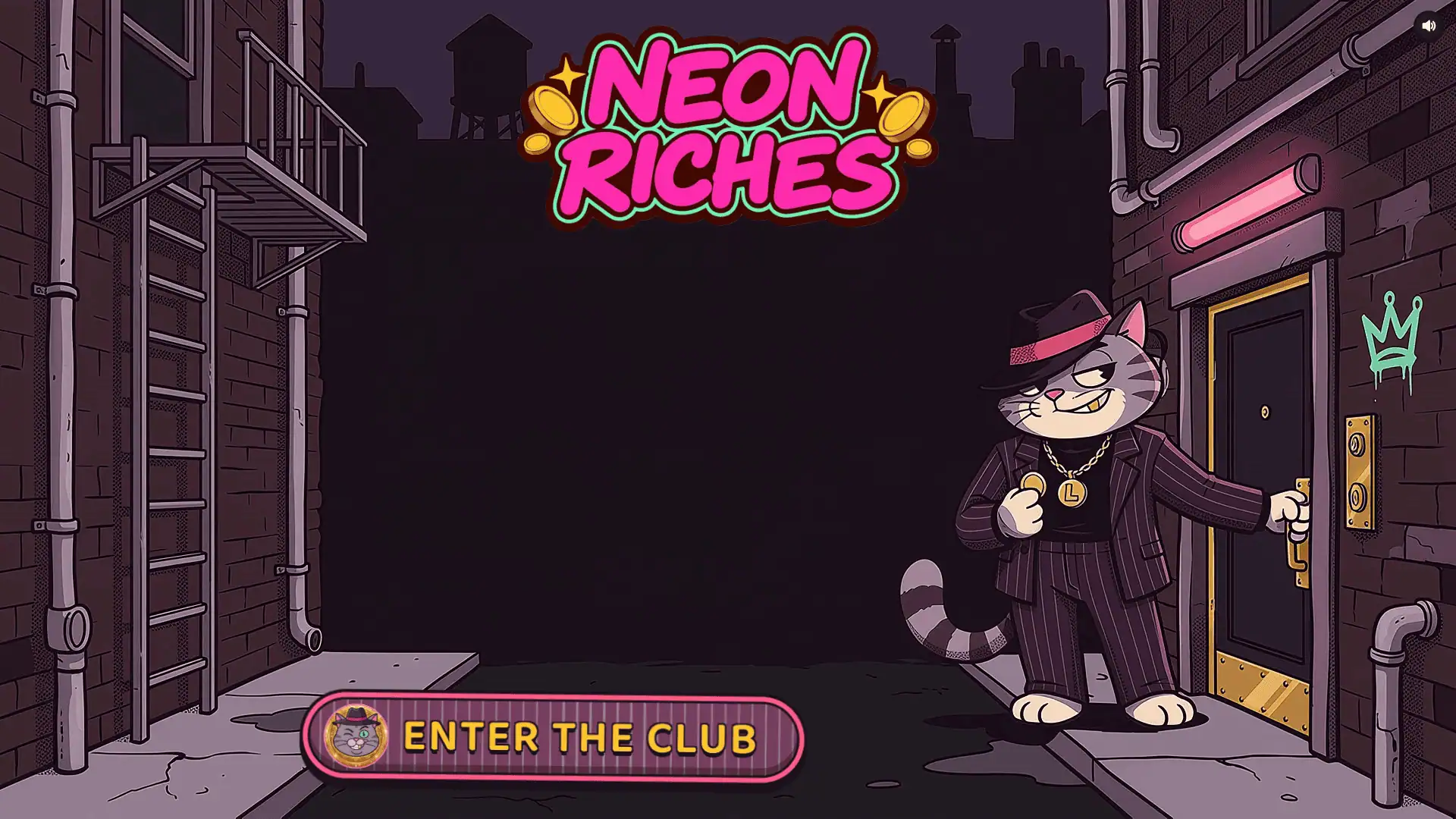 Neon Riches slot intro screen